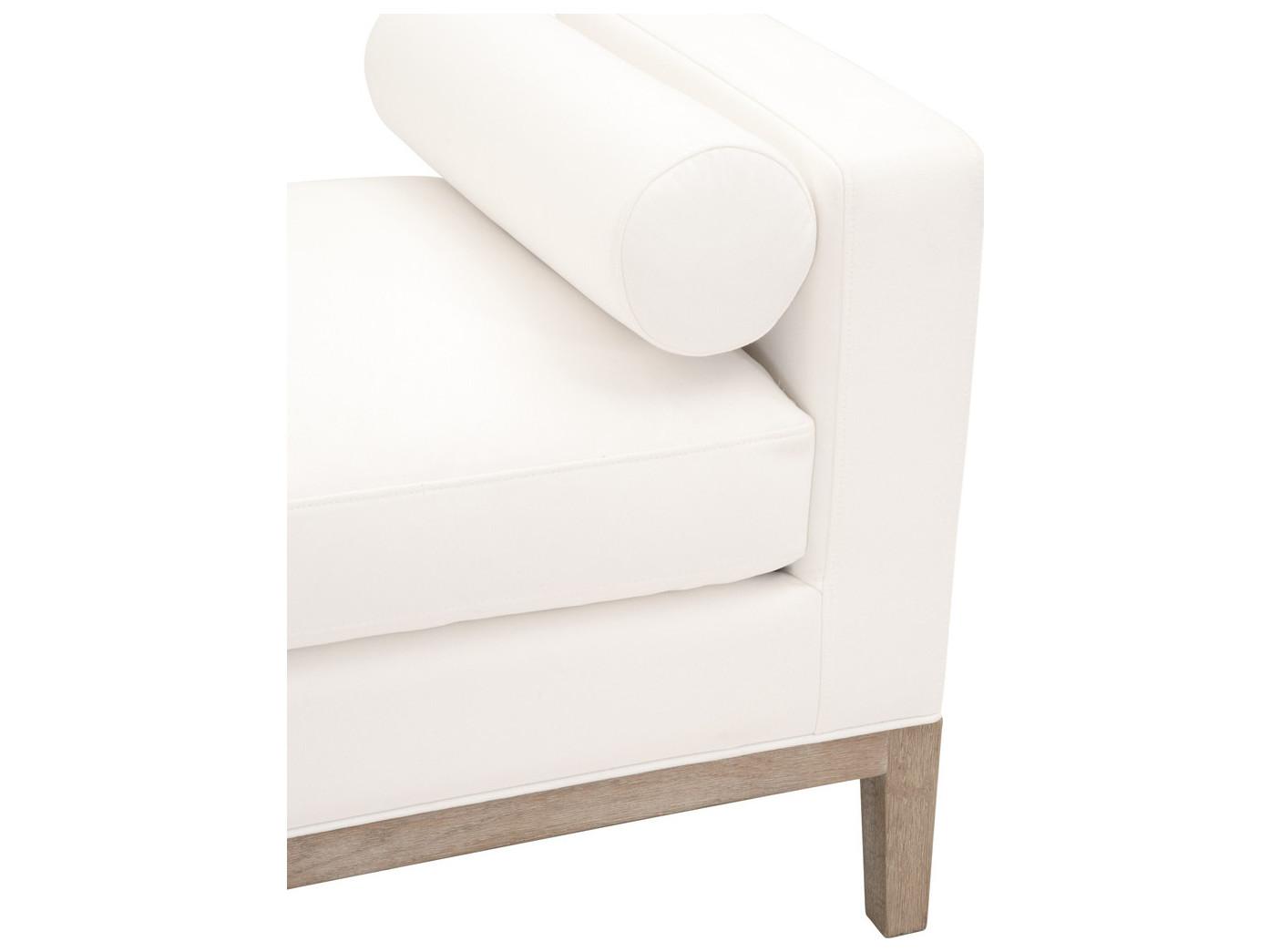 Luxecor Respite White Upholstered Accent Bench