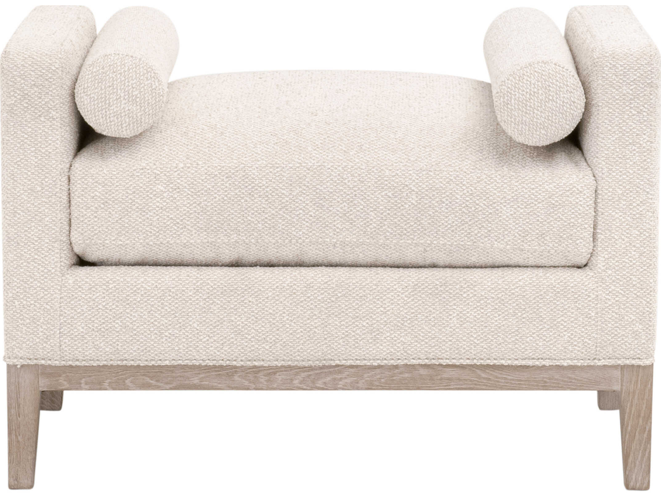 Essentials for Living Stitch & Hand - Dining & Bedroom Keaton Natural Gray Oak Upholstered Accent Stool