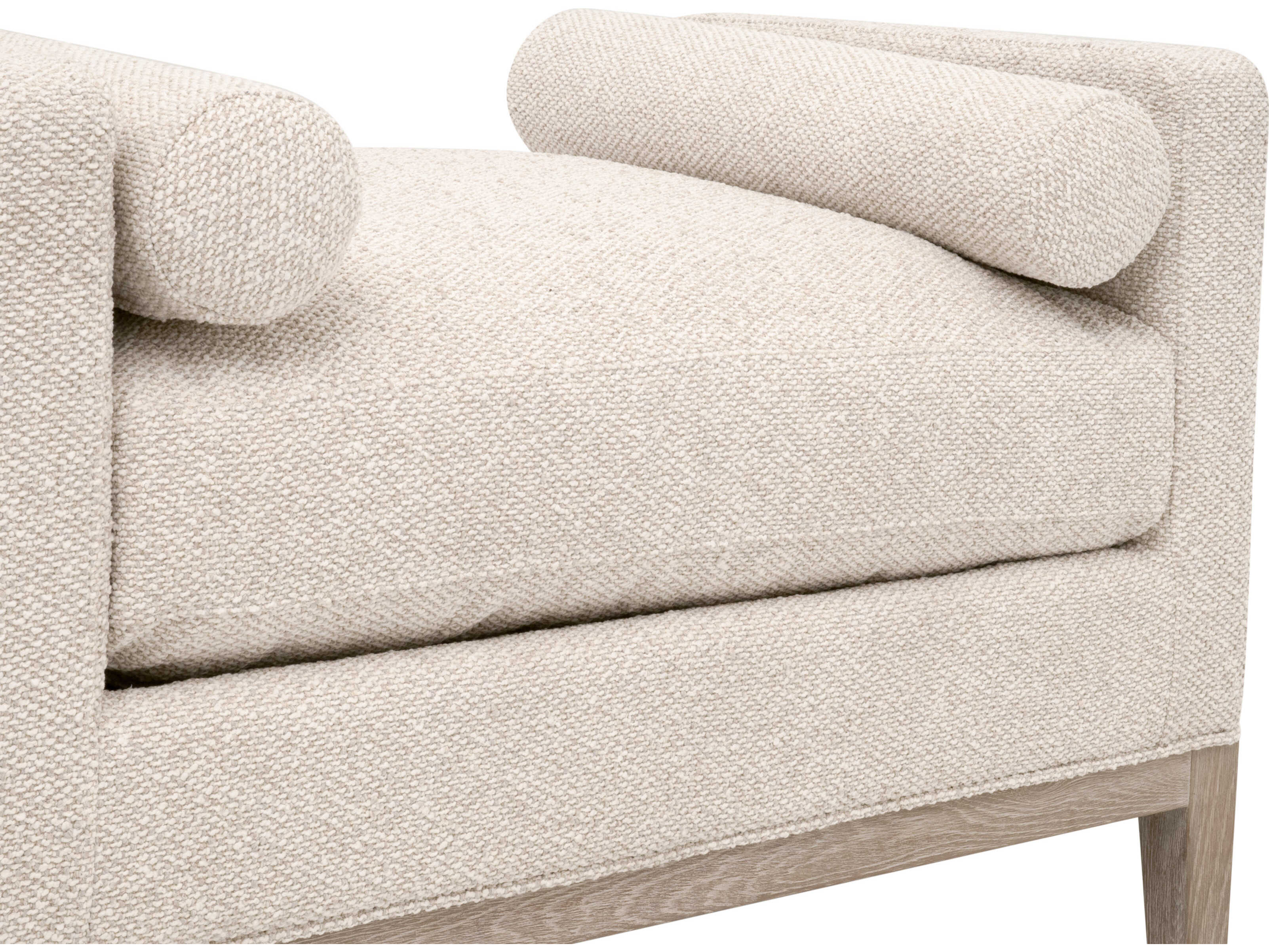 Essentials for Living Stitch & Hand - Dining & Bedroom Keaton Natural Gray Oak Upholstered Accent Stool