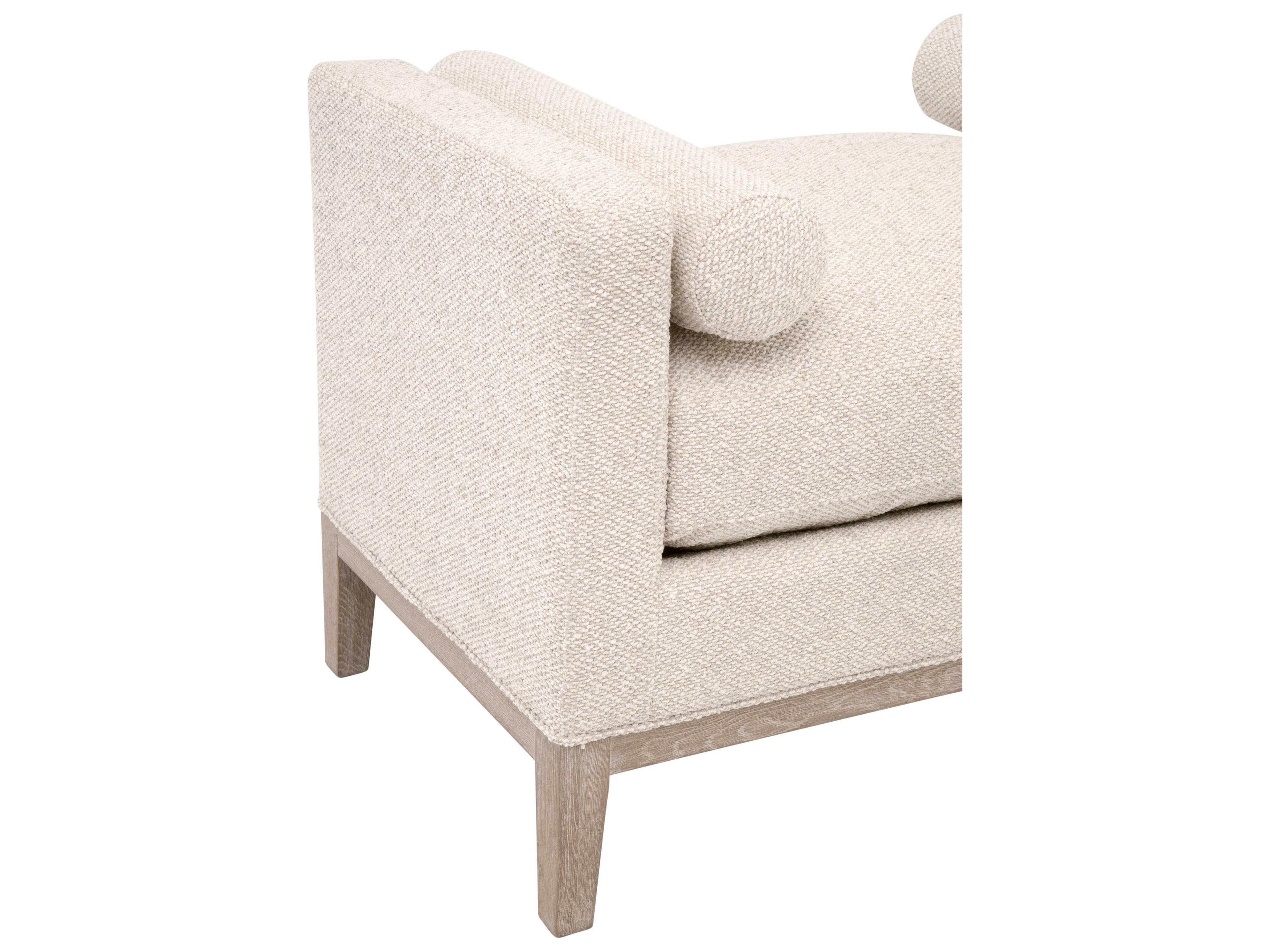 Essentials for Living Stitch & Hand - Dining & Bedroom Keaton Natural Gray Oak Upholstered Accent Stool