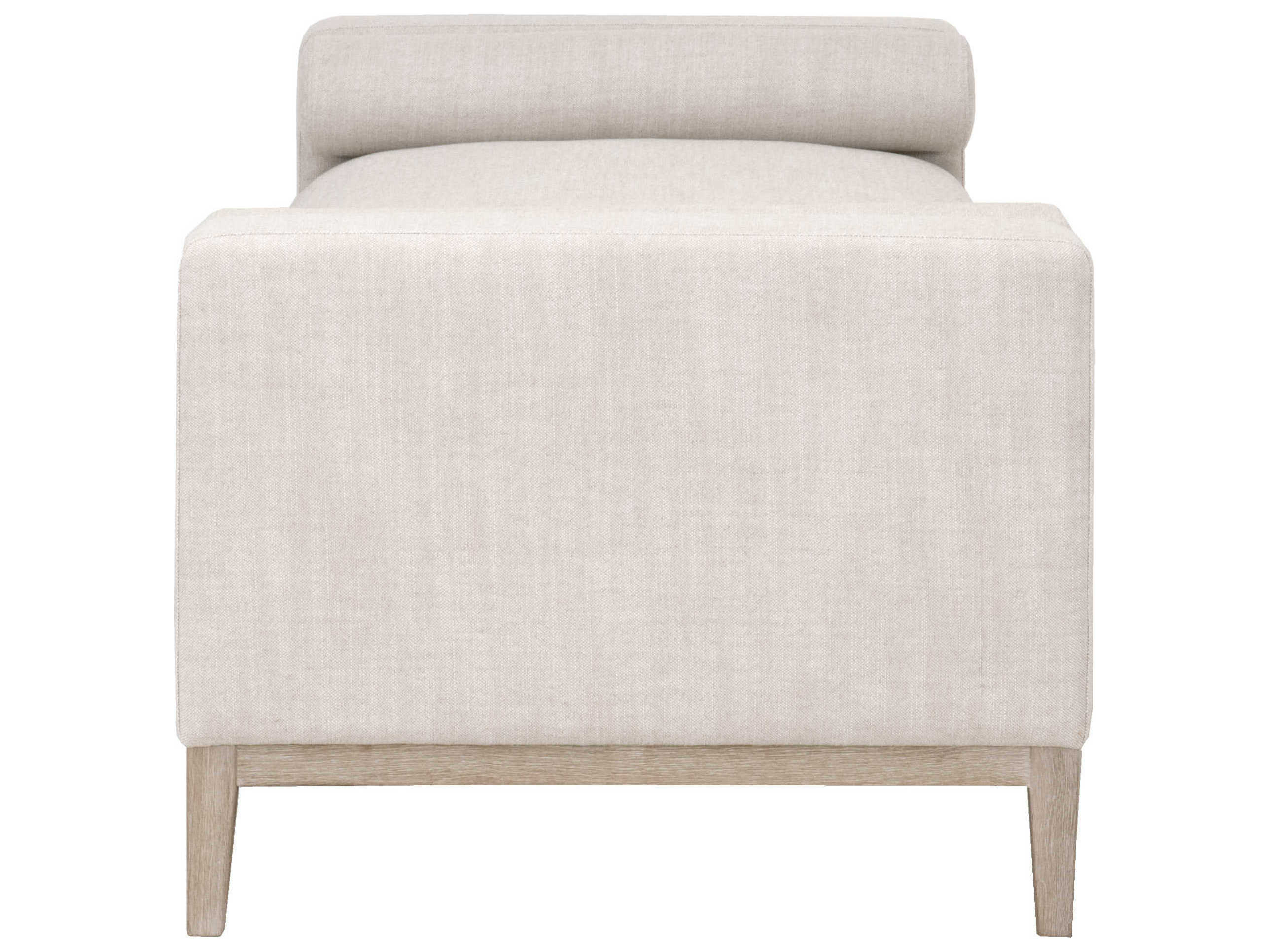 Essentials for Living Stitch & Hand Bisque Natural Gray Oak Beige Upholstered Accent Bench