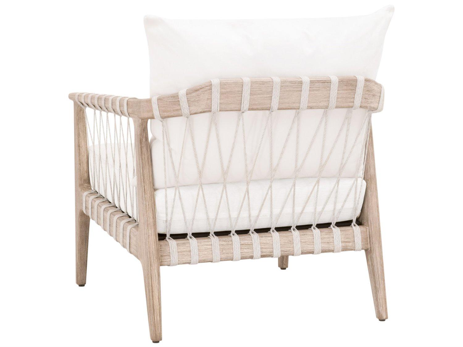 Essentials for Living Woven White Fabric Accent Chair