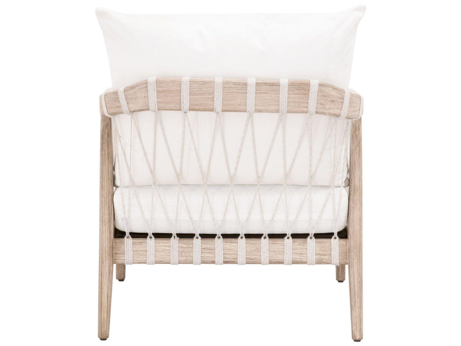 Essentials for Living Woven White Fabric Accent Chair