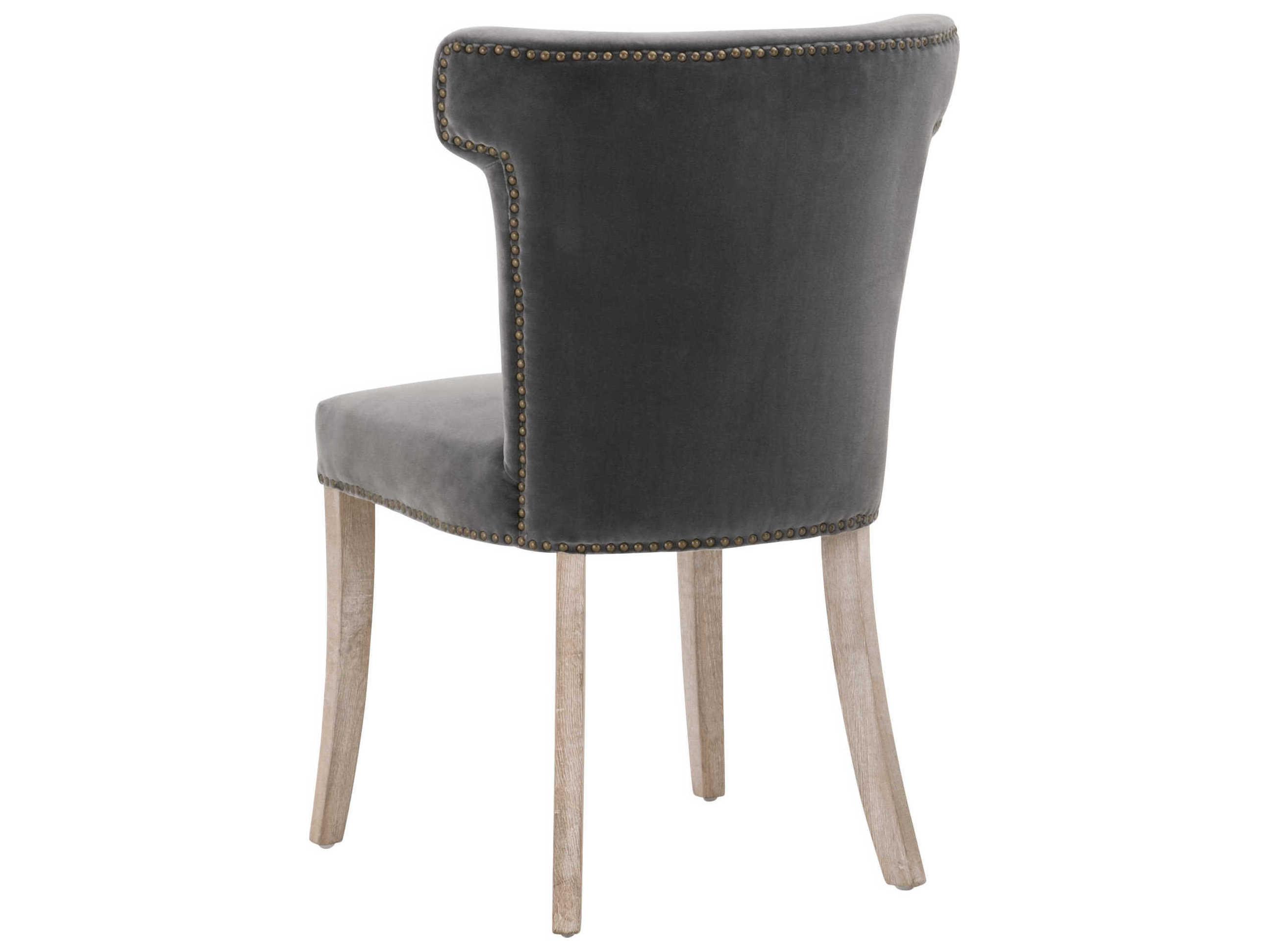 Essentials for Living Stitch & Hand Celina Oak Wood Gray Side Dining Chair