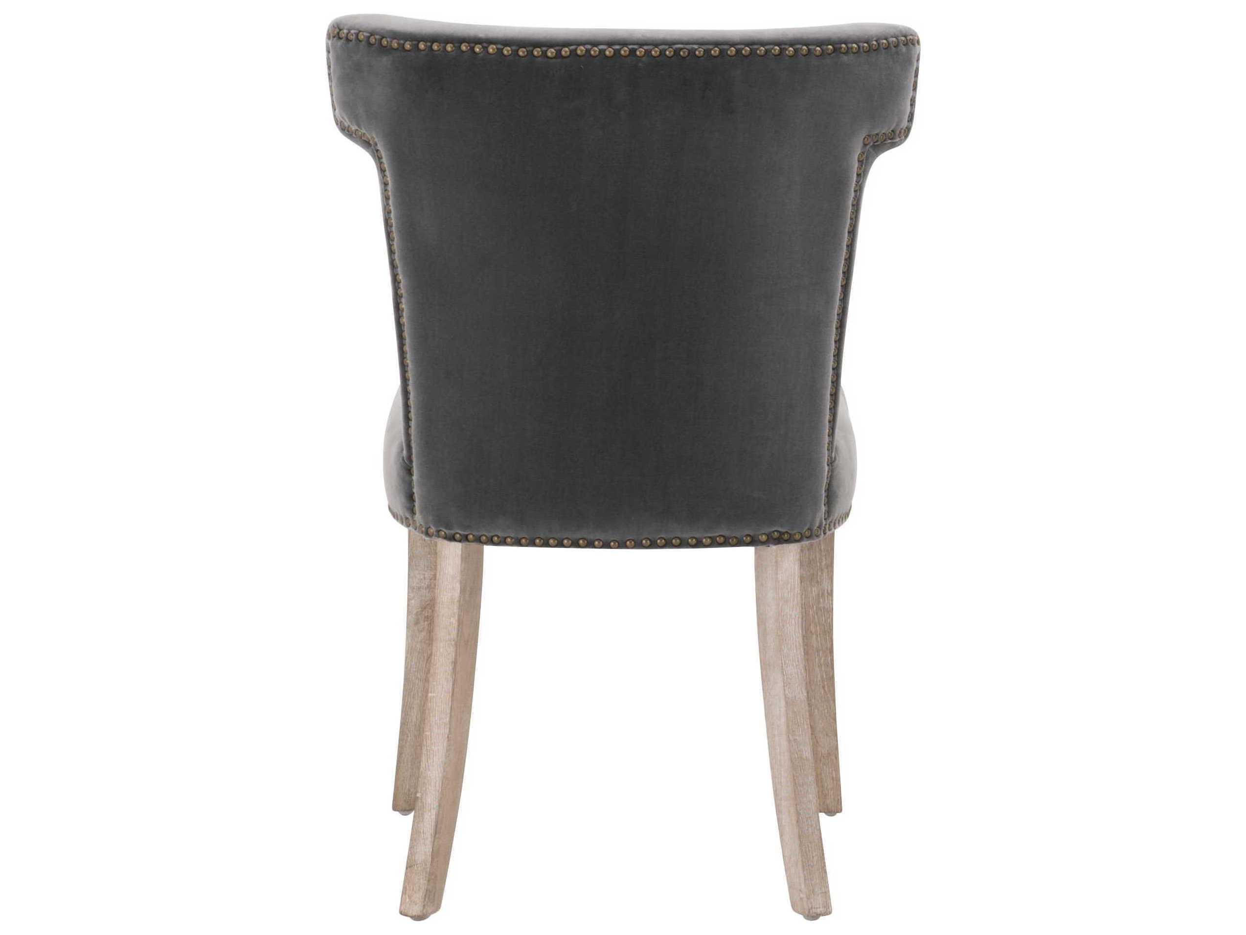 Essentials for Living Stitch & Hand Celina Oak Wood Gray Side Dining Chair