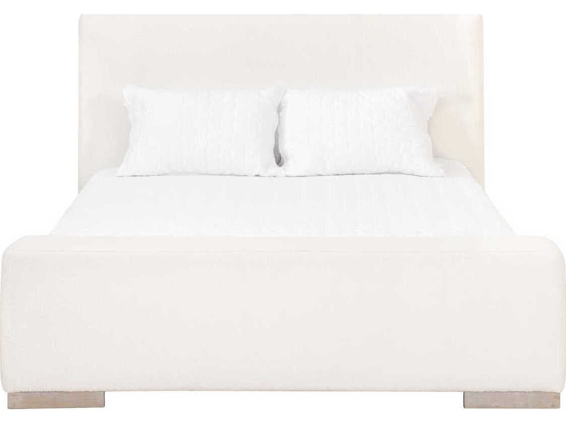 Essentials for Living Stitch & Hand Warren White Oak Wood Upholstered Queen Panel Bed