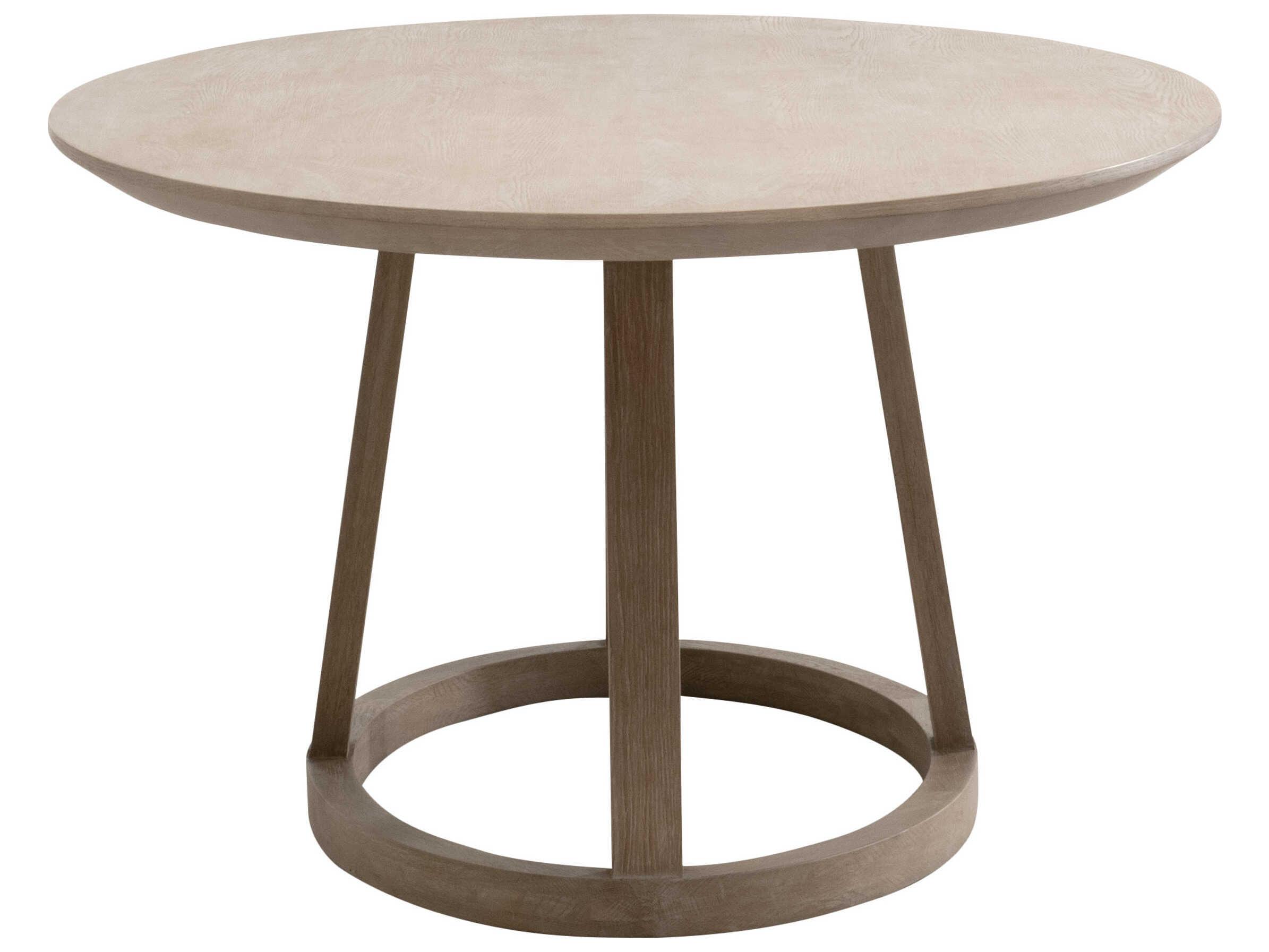 Essentials for Living Bella Antique Oval Wood Reinforced Smoke Gray Oak Dining Table