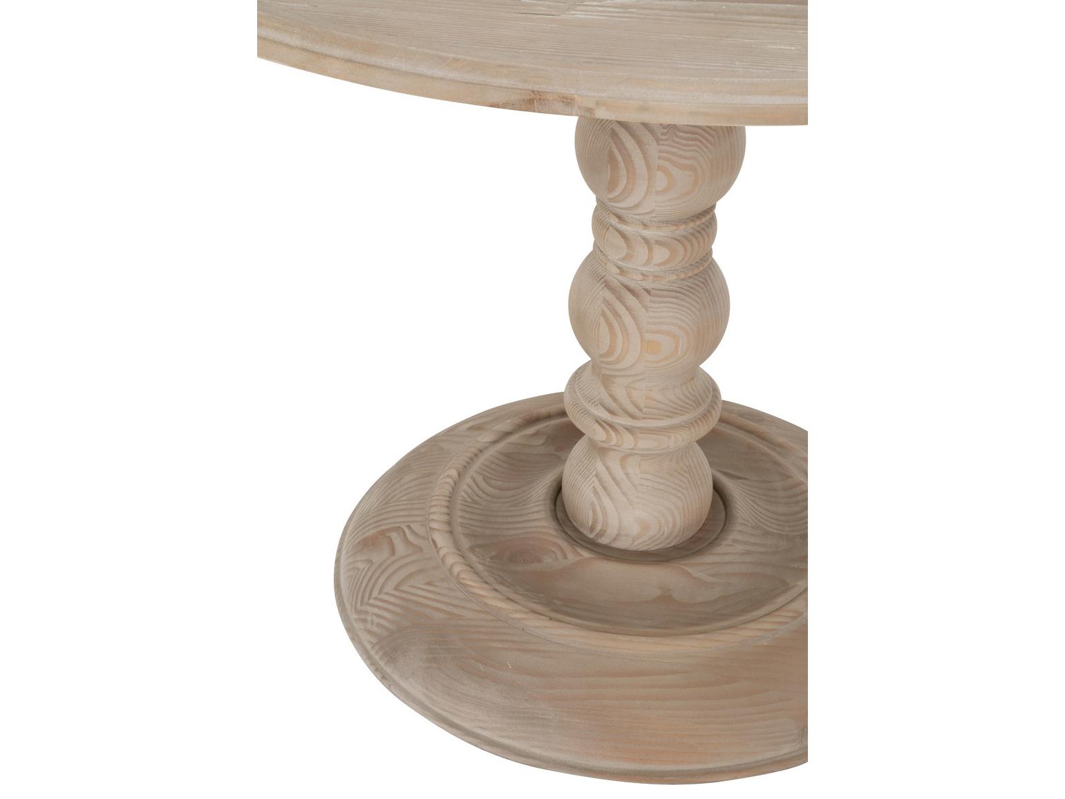 Essentials for Living Bella Antique Chelsea Round Wood Smoke Gray Pine Dining Table