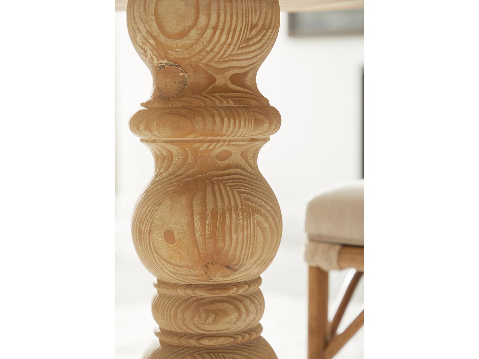 Luxecor Respite Round Wood Smoke Gray Pine Dining Table