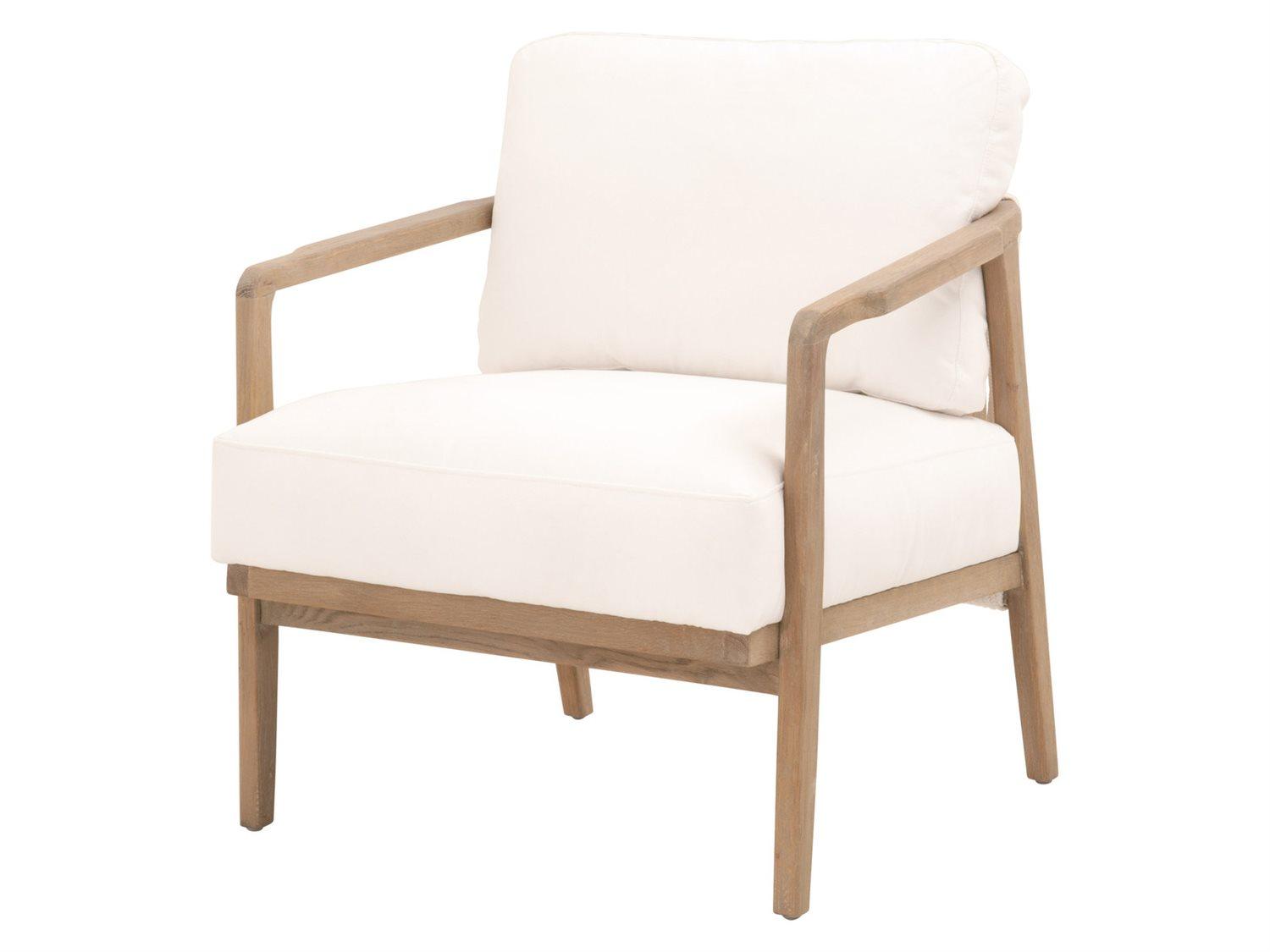 Essentials for Living Bella Antique Harbor White Fabric Accent Chair