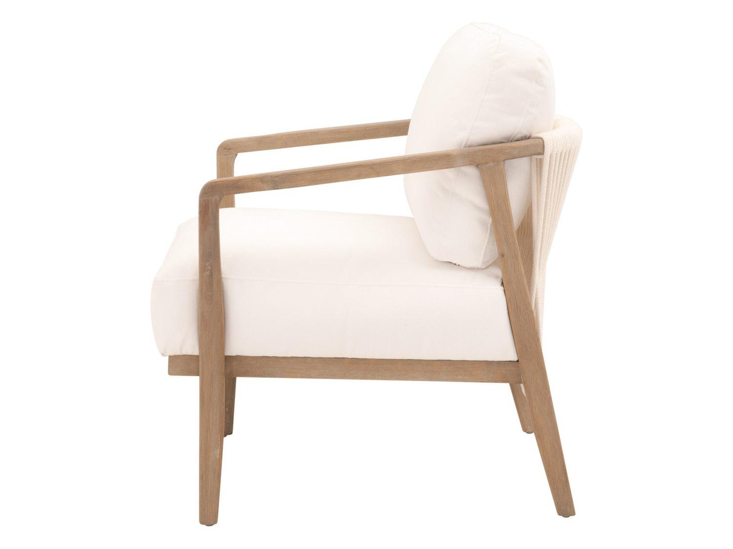 Essentials for Living Bella Antique Harbor White Fabric Accent Chair