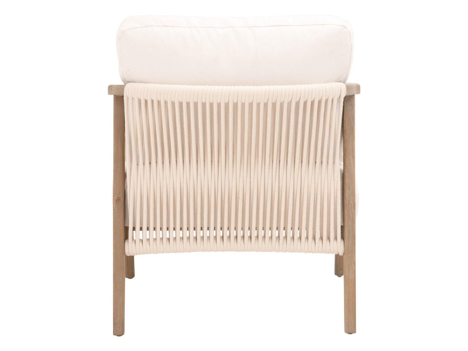 Essentials for Living Bella Antique Harbor White Fabric Accent Chair