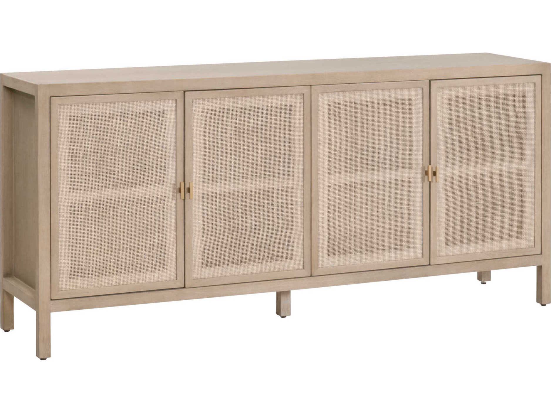 Essentials for Living Bella Antique Carina 75" Oak Wood Smoke Gray Media Console