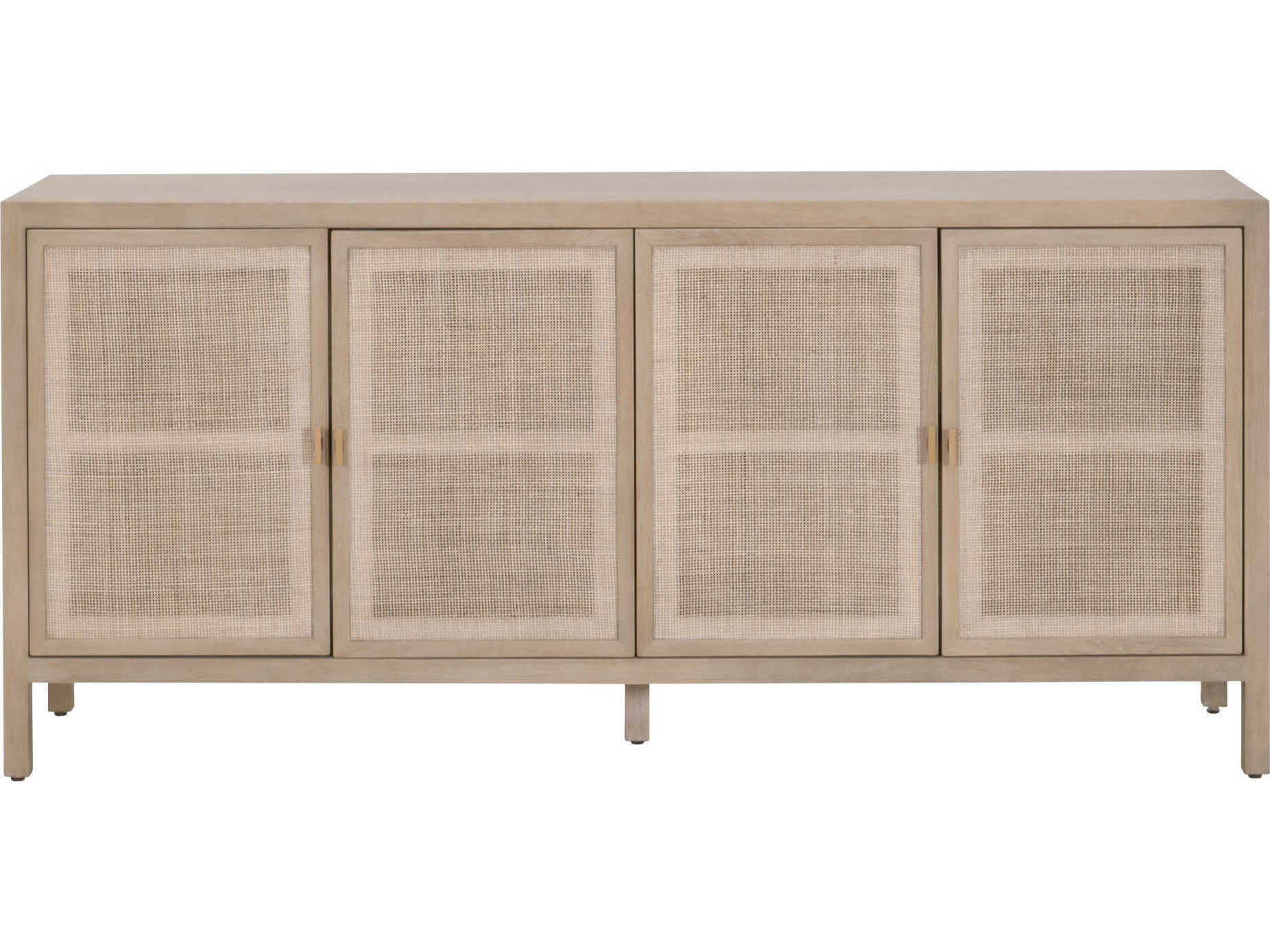 Essentials for Living Bella Antique Carina 75" Oak Wood Smoke Gray Media Console