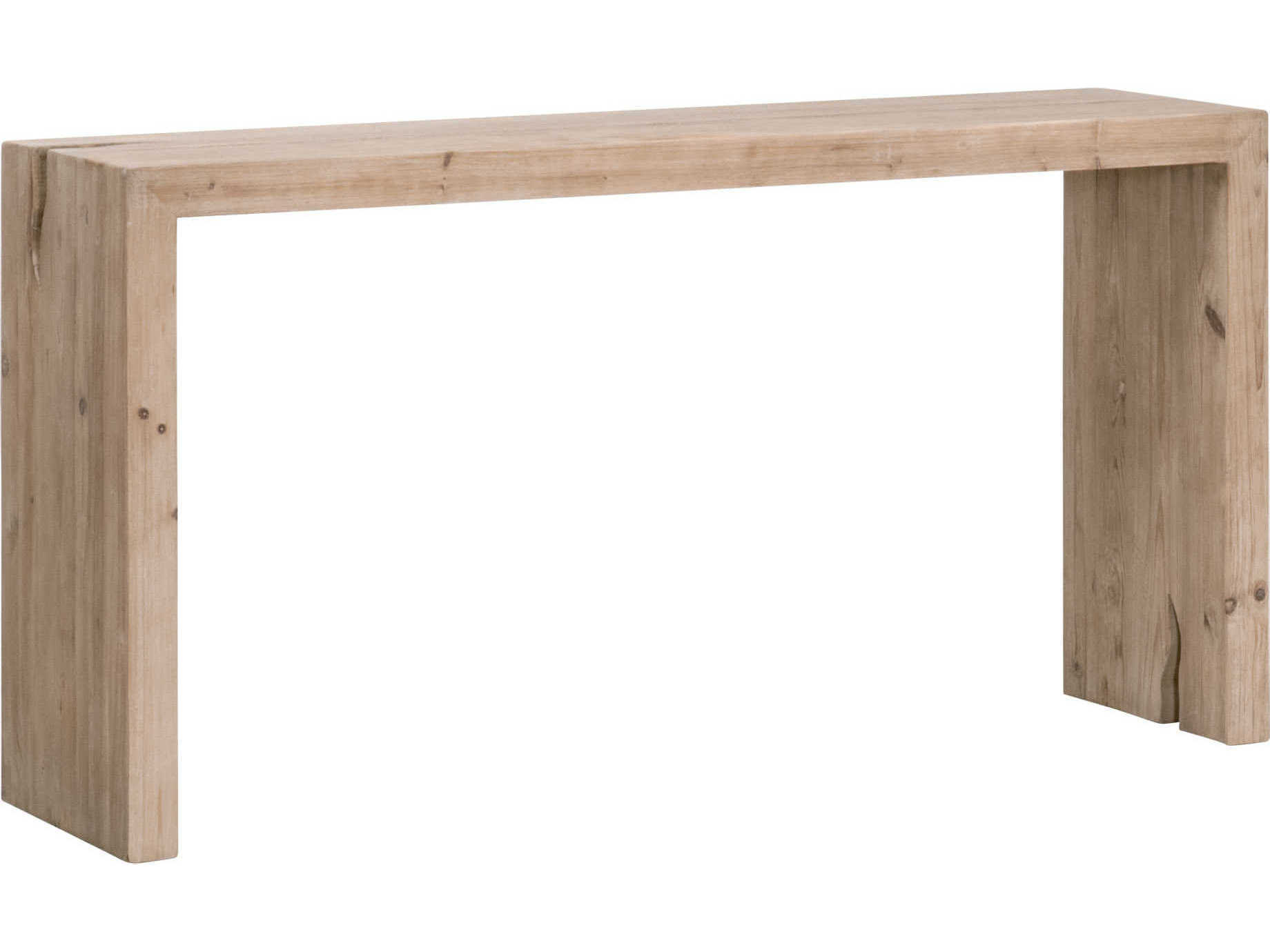 Luxecor Respite Rectangular Wood Smoke Gray Pine Console Table
