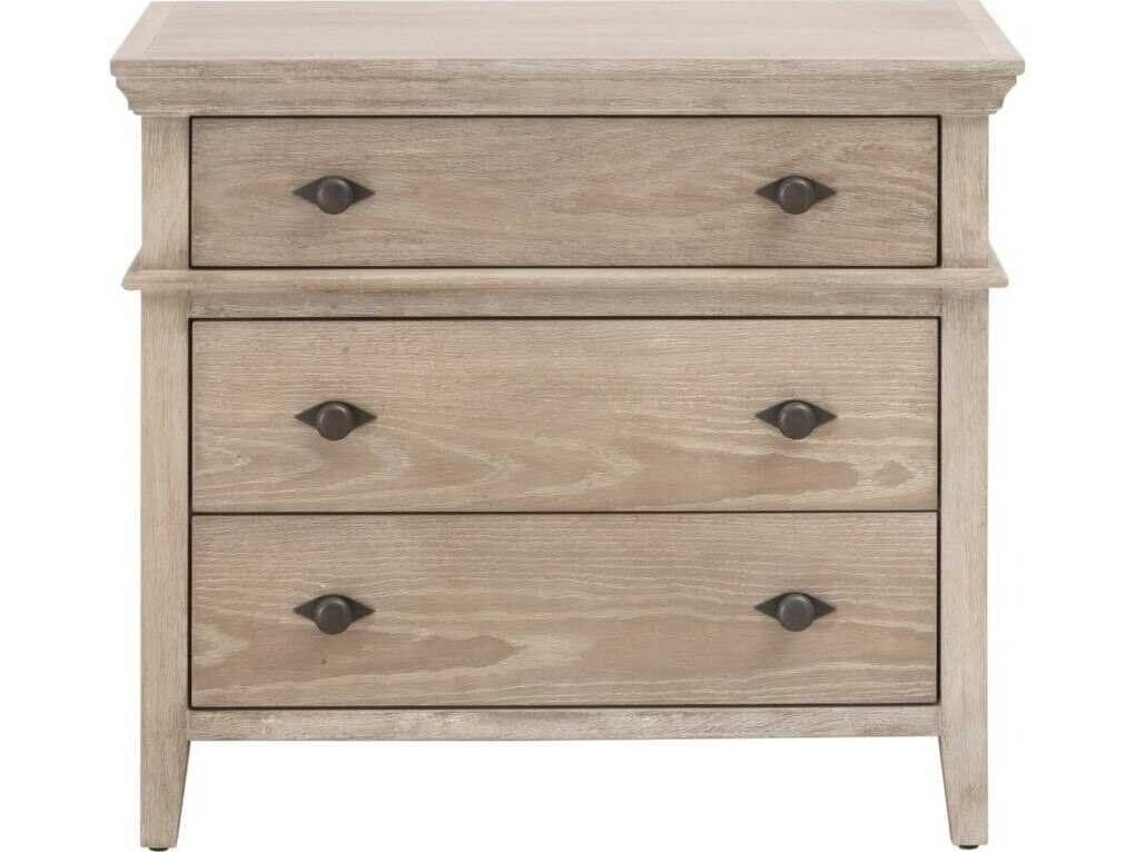Essentials for Living Sample Oxford 3-Drawers Oak Wood Nightstand
