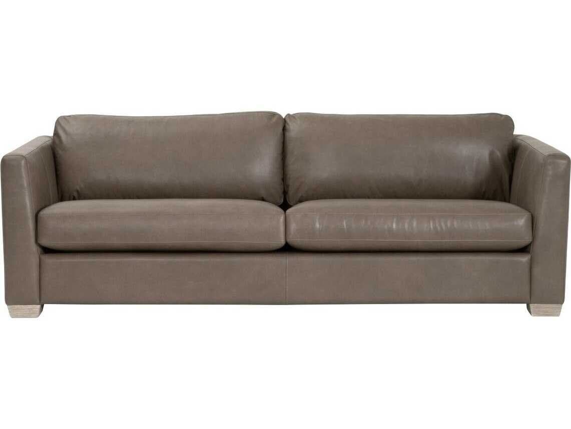 Essentials for Living Sample Neiman Gray Leather Sofa