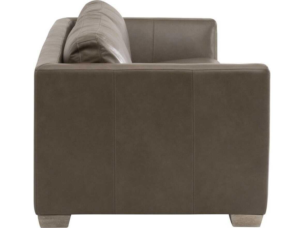 Essentials for Living Sample Neiman Gray Leather Sofa