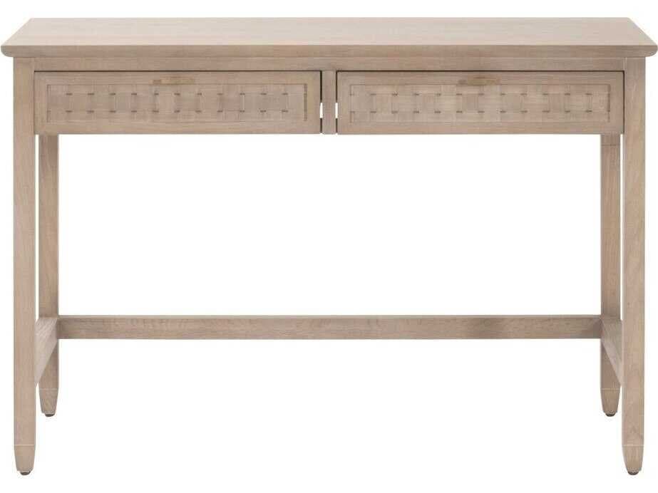 Essentials for Living Sample Weave Smoke Gray Oak Wood Writing Desk