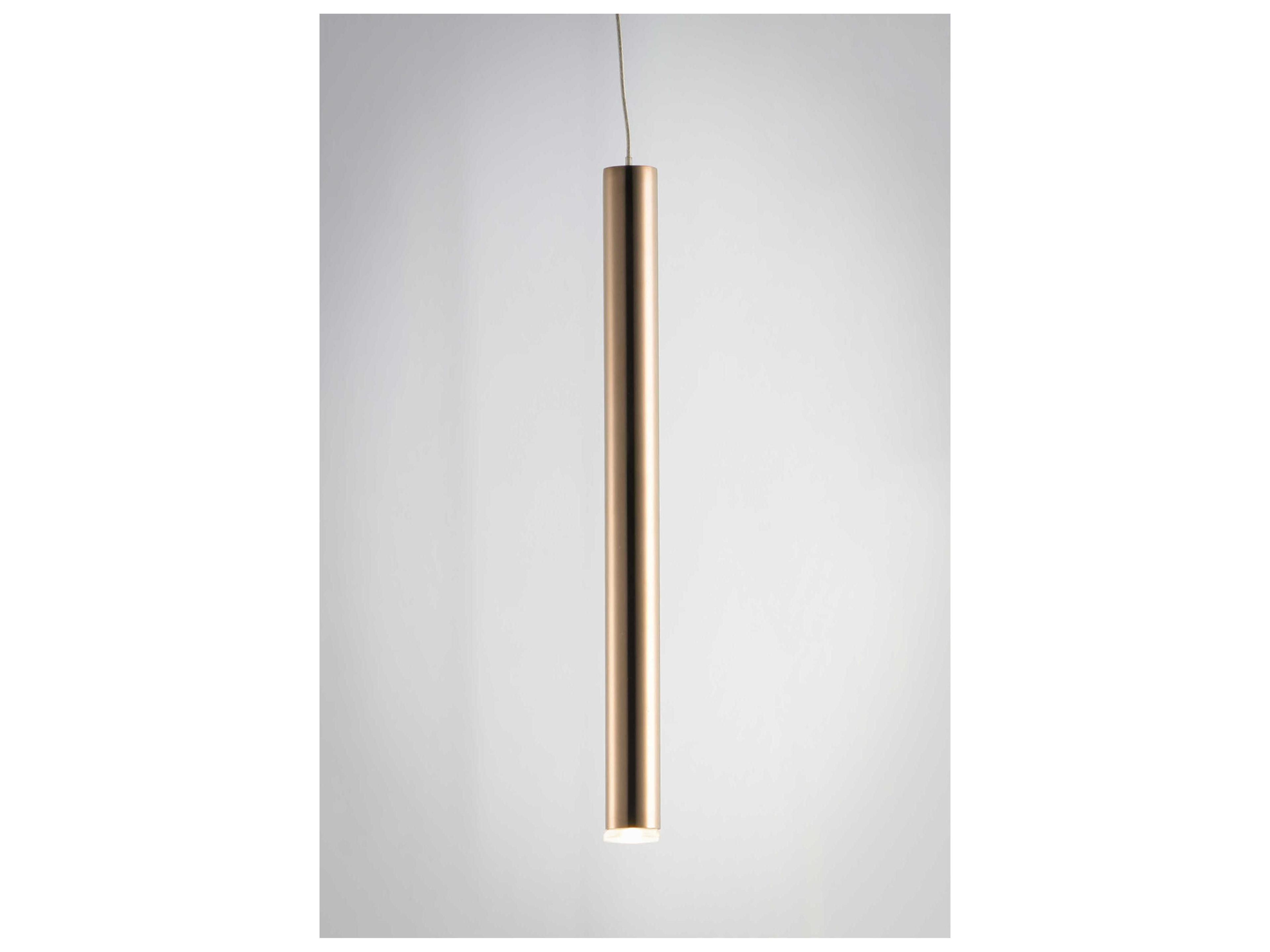 ET2 1-Light Rose Gold LED Cylinder Mini Pendant