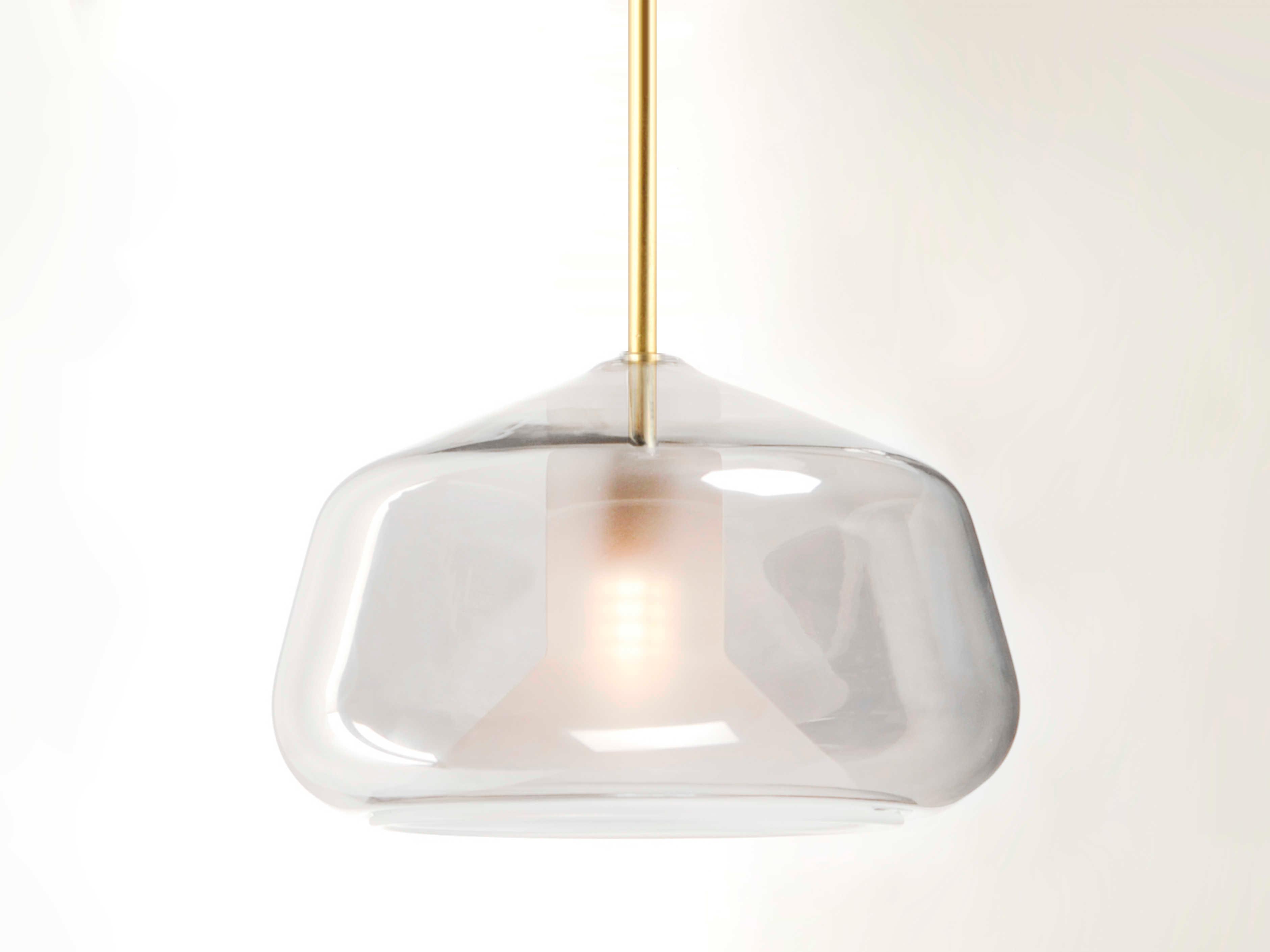 ET2 1-Light Satin Brass Glass LED Mini Pendant