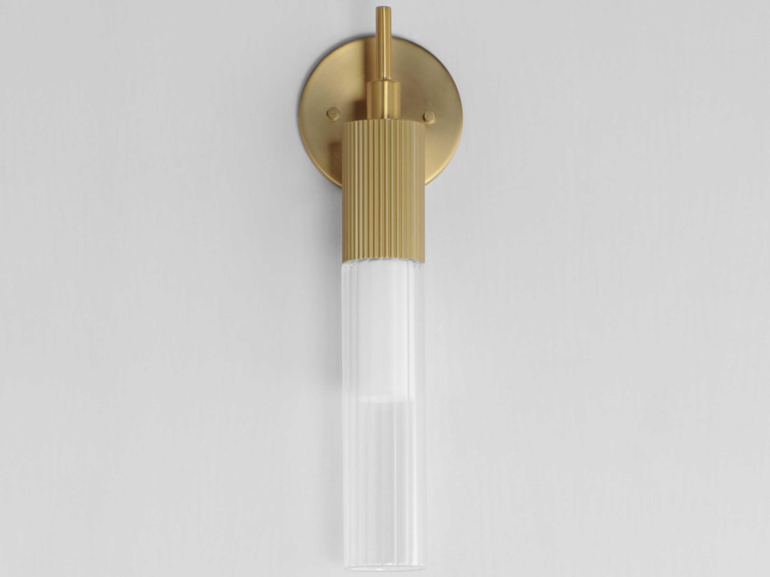 ET2 Reeds 1-Light Gold Glass LED Wall Sconce