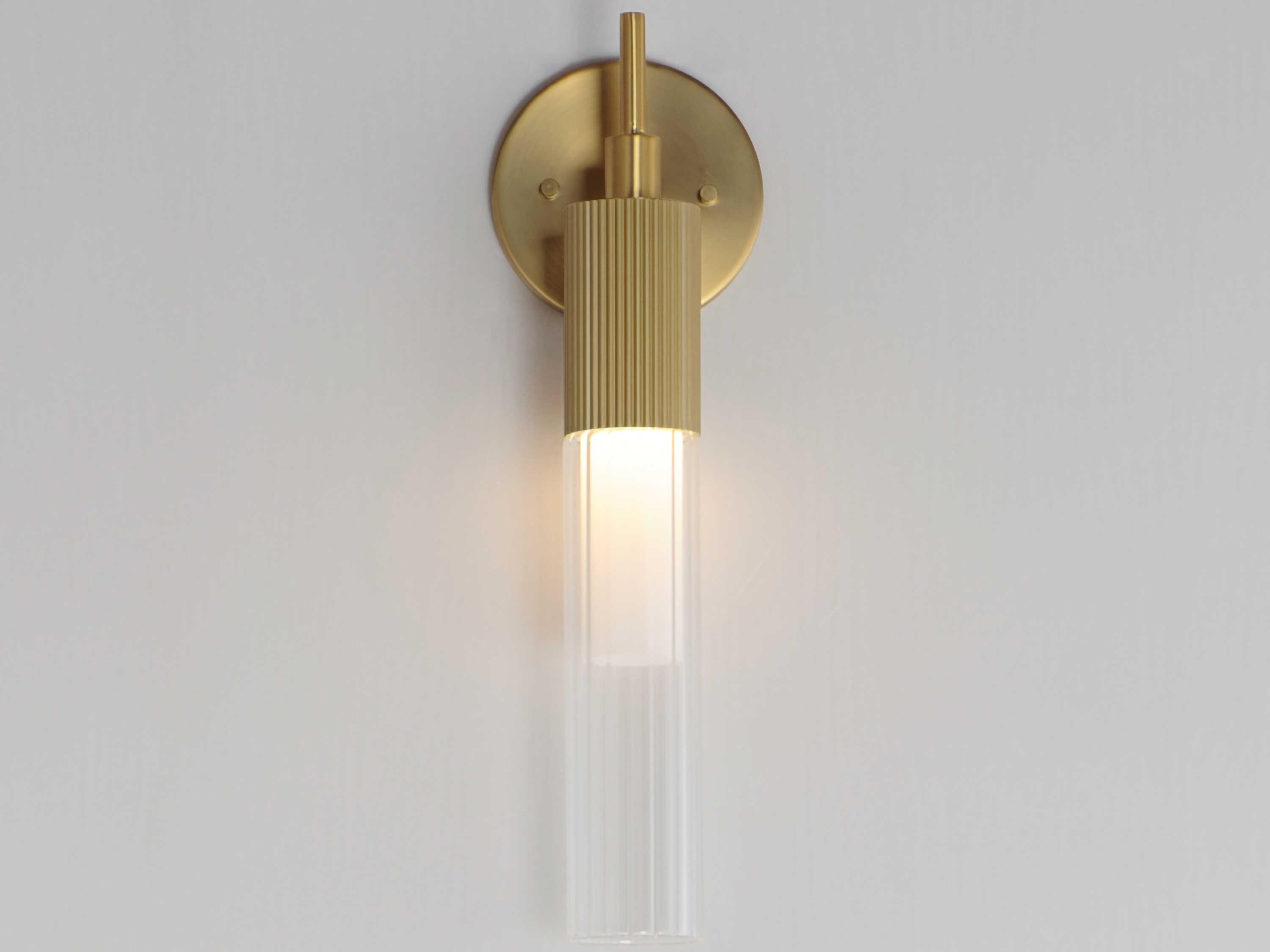 ET2 Reeds 1-Light Gold Glass LED Wall Sconce