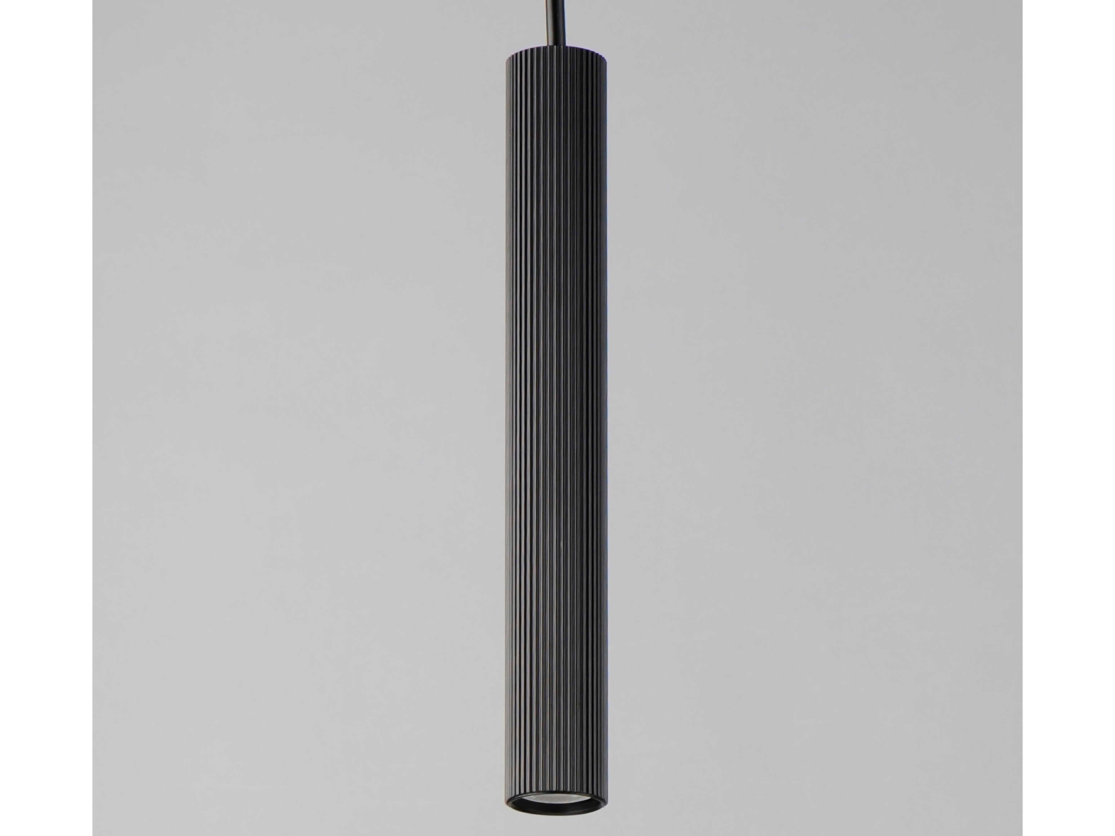 ET2 1-Light Black LED Cylinder Linear Mini Pendant