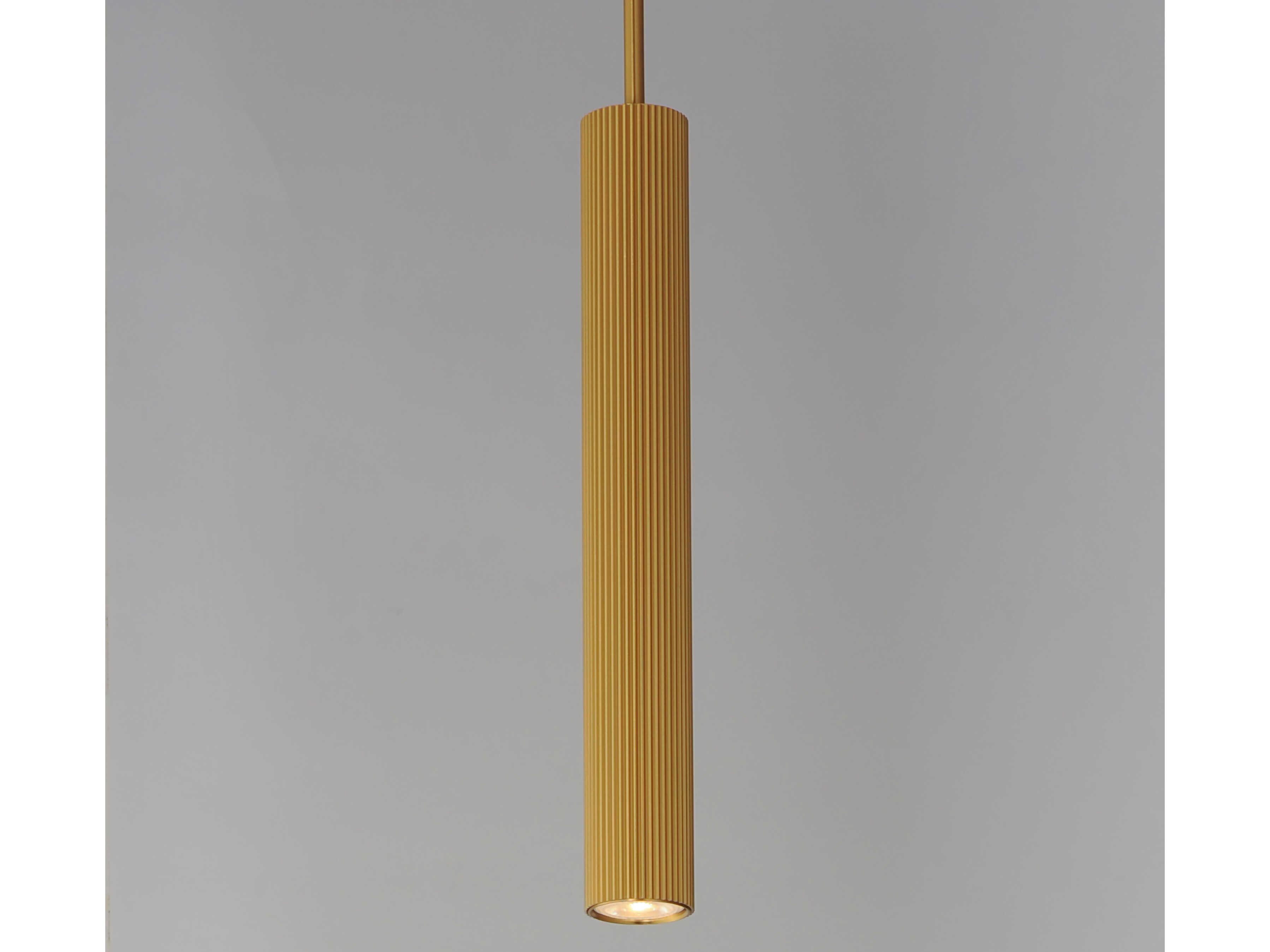 ET2 1-Light Gold LED Cylinder Linear Mini Pendant