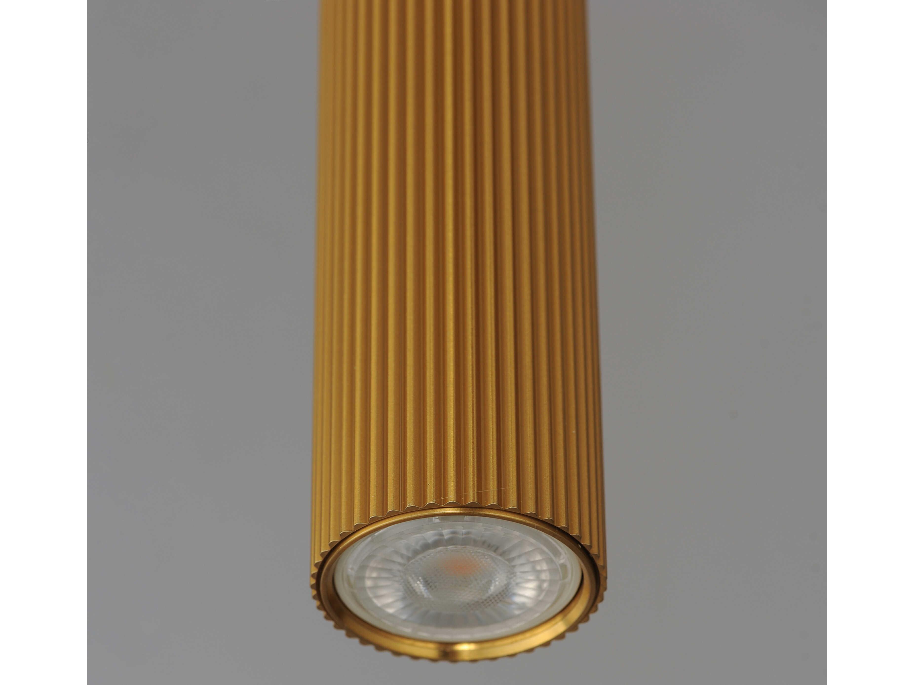 ET2 1-Light Gold LED Cylinder Linear Mini Pendant
