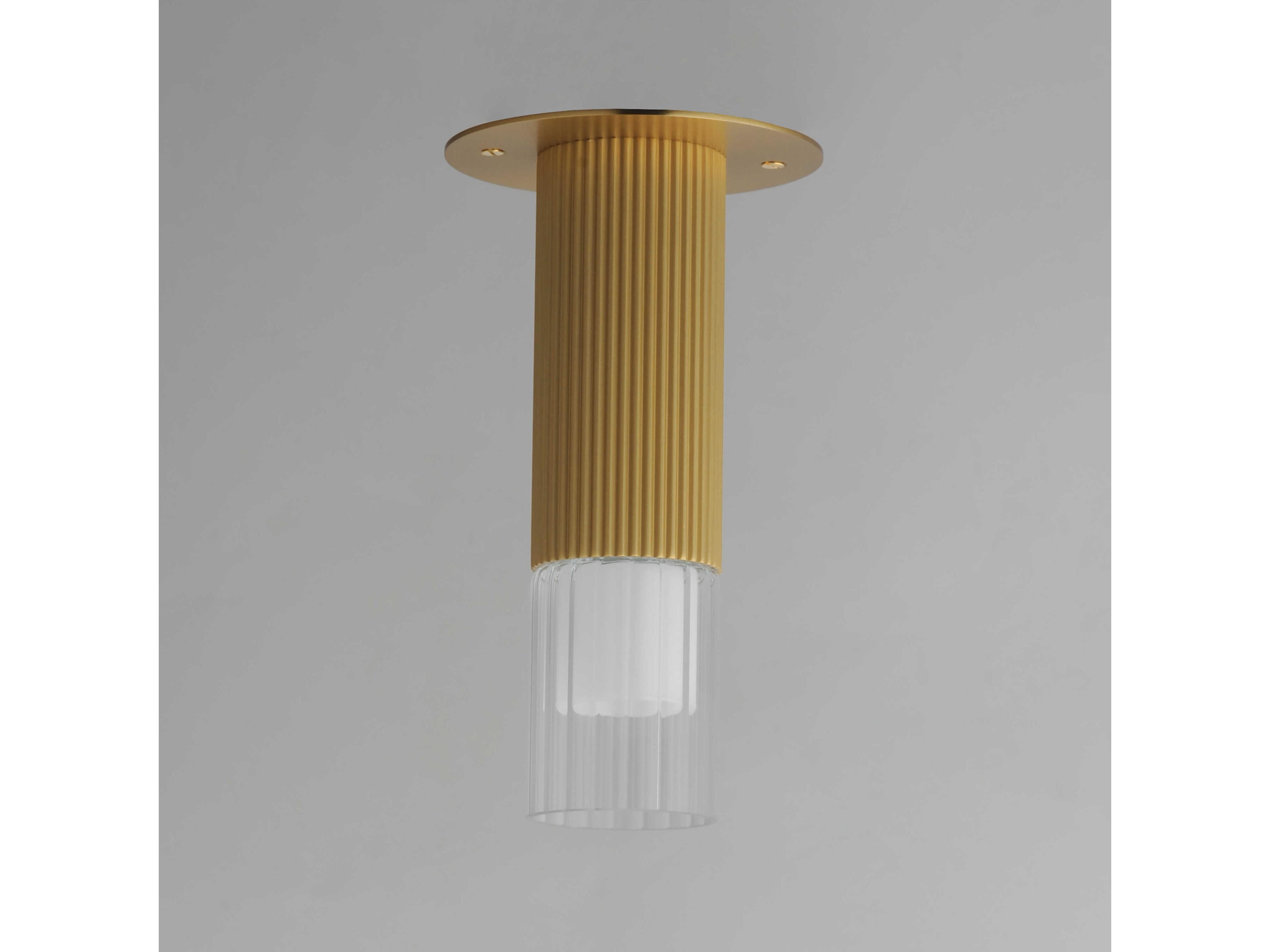 ET2 Reeds 1-Light Gold Cylinder Flush Mount