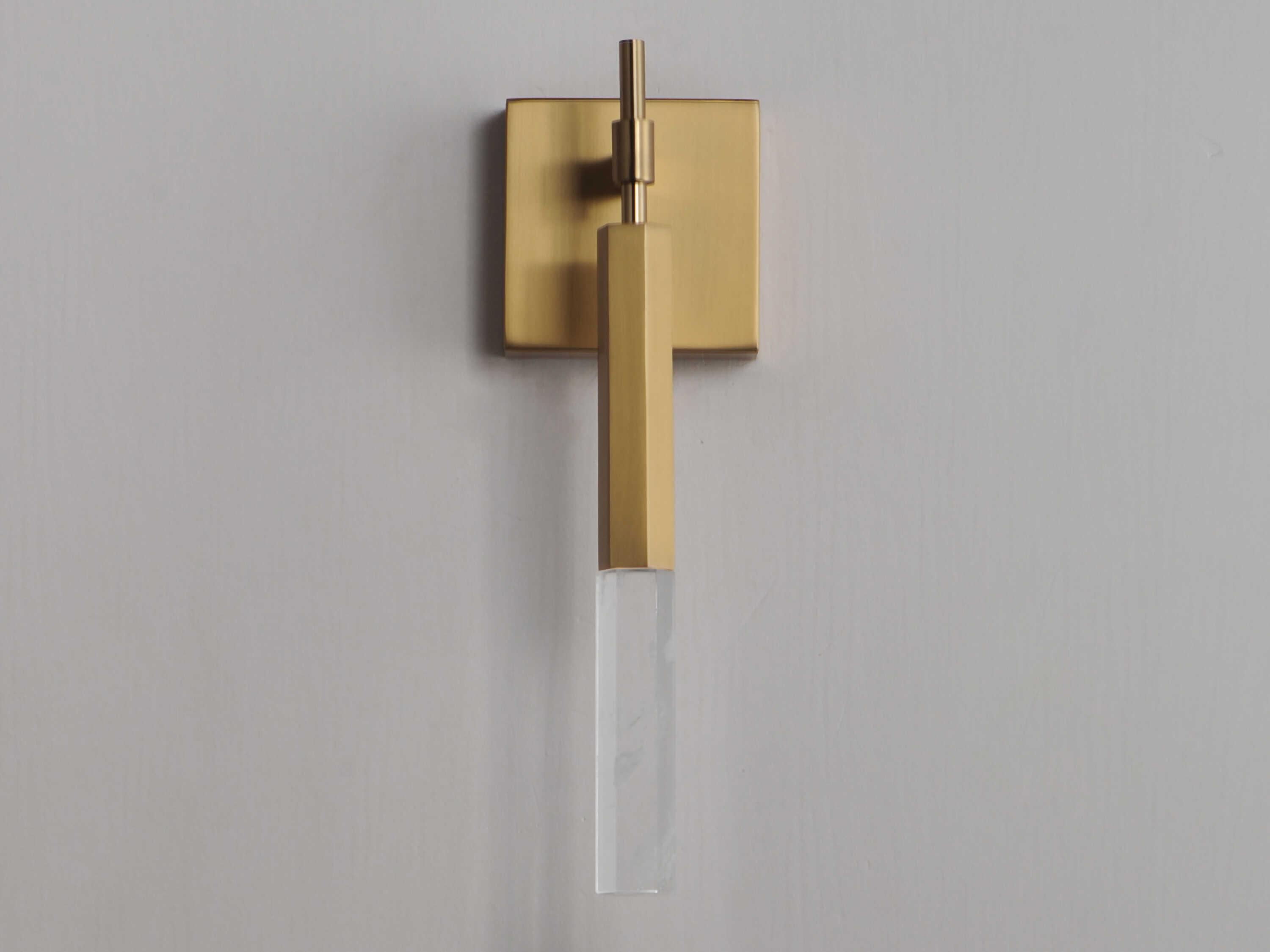 ET2 Diaphane 1-Light Gold Crystal LED Wall Sconce