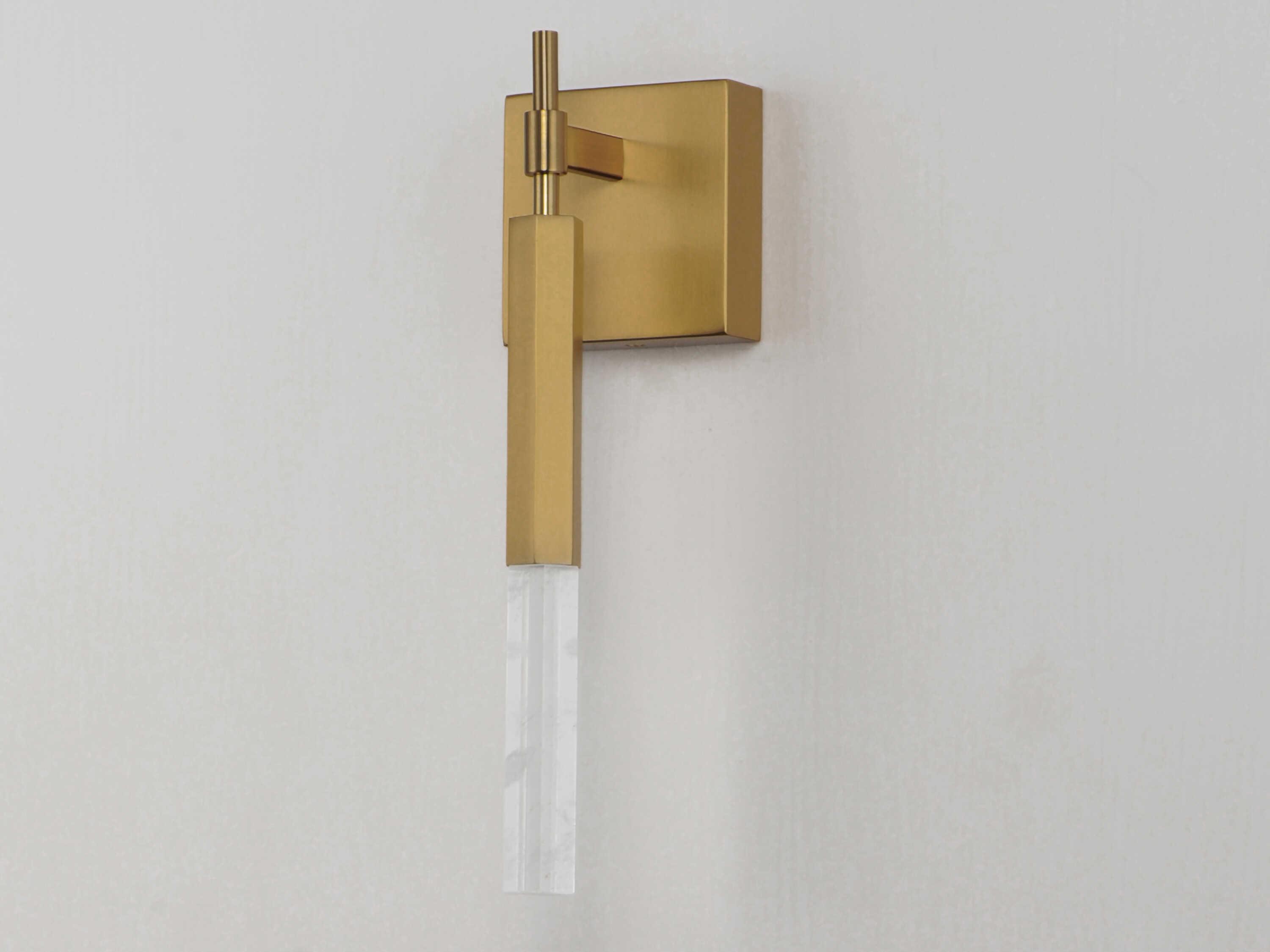 ET2 Diaphane 1-Light Gold Crystal LED Wall Sconce