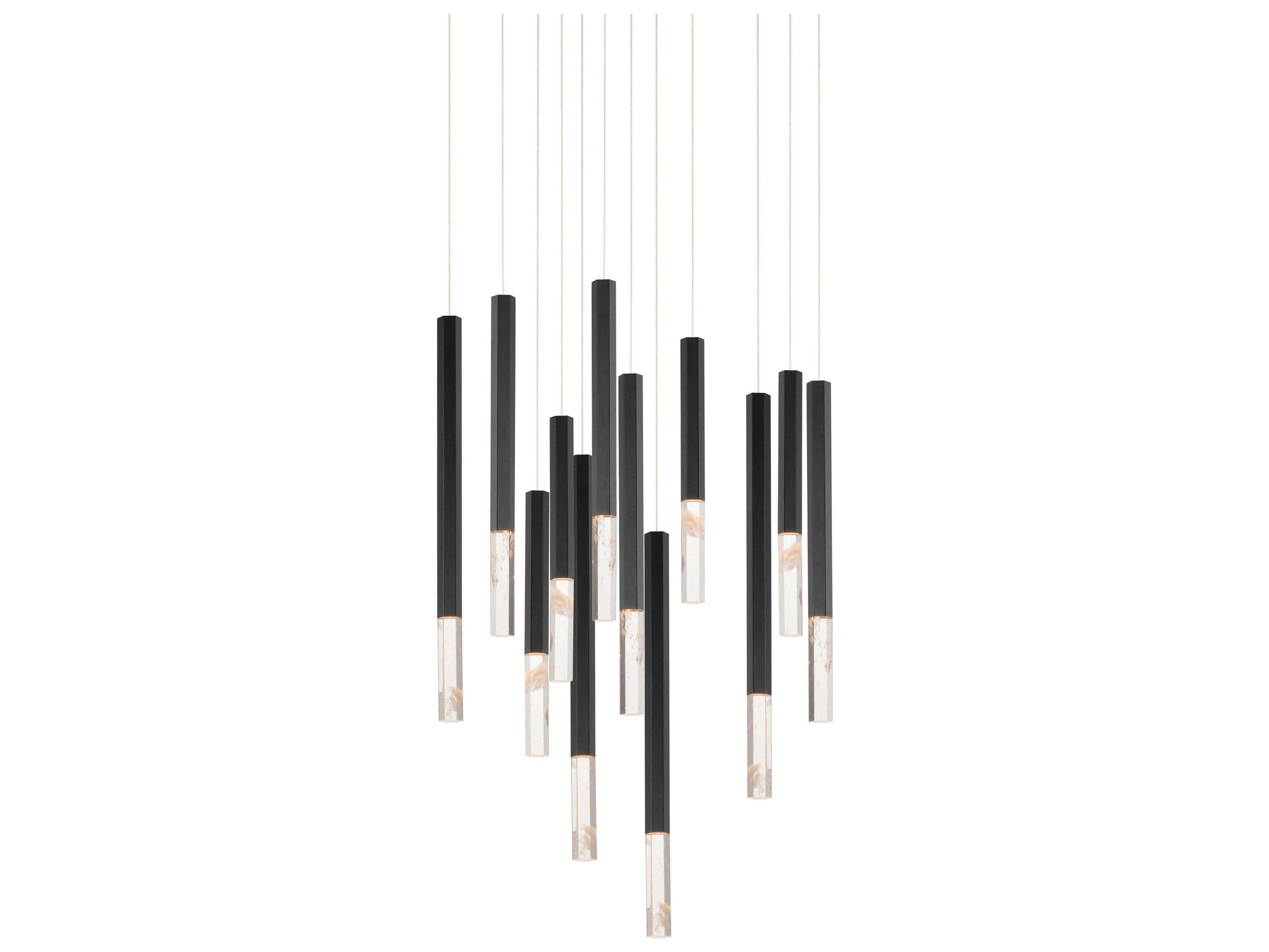ET2 Diaphane 12-Light Black Linear Pendant