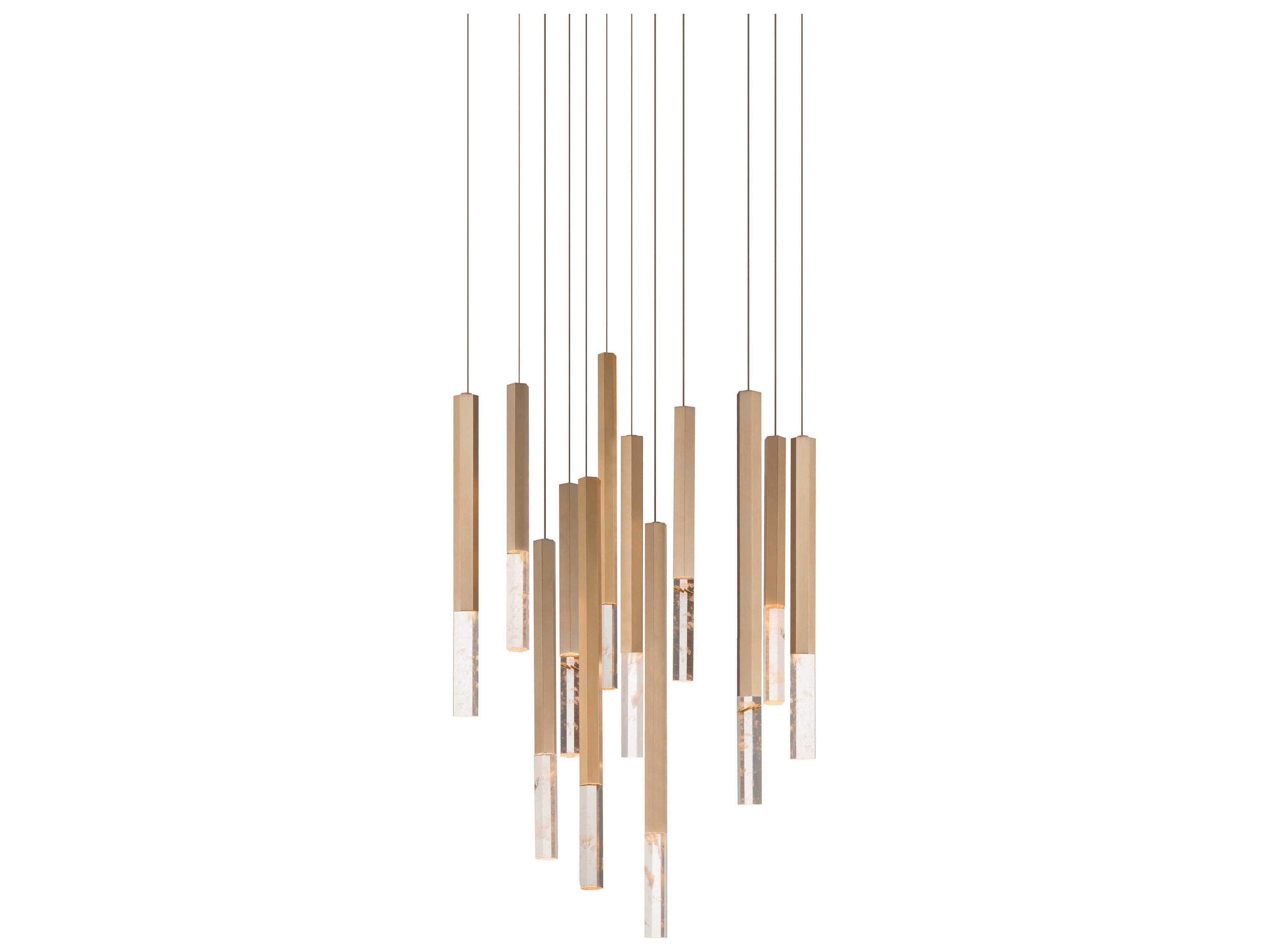 ET2 Diaphane 12-Light Gold Linear Pendant