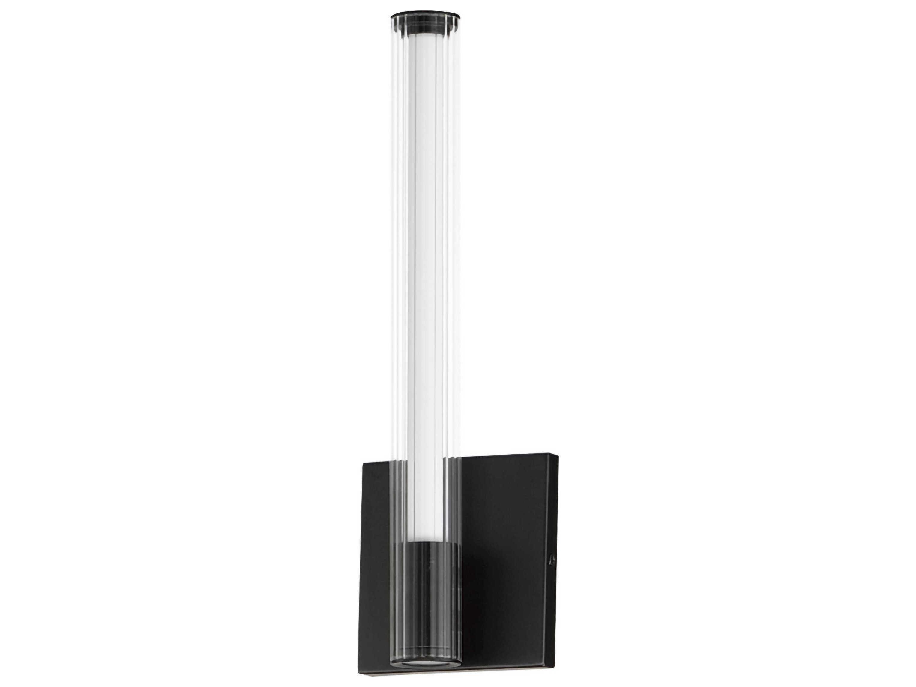 ET2 Cortex 1-Light Black Glass LED Wall Sconce