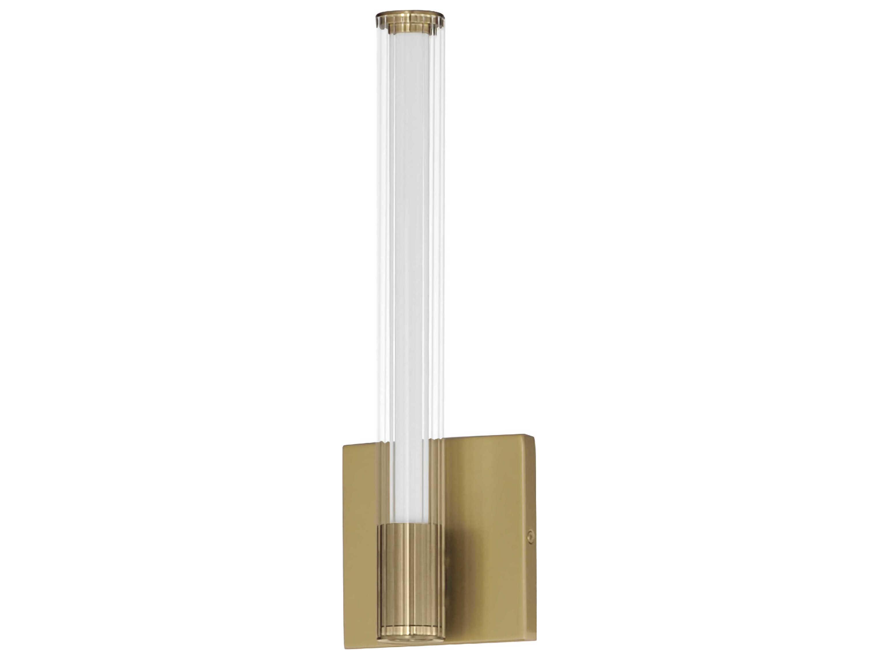 ET2 Cortex 1-Light Natural Aged Brass Glass LED Wall Sconce