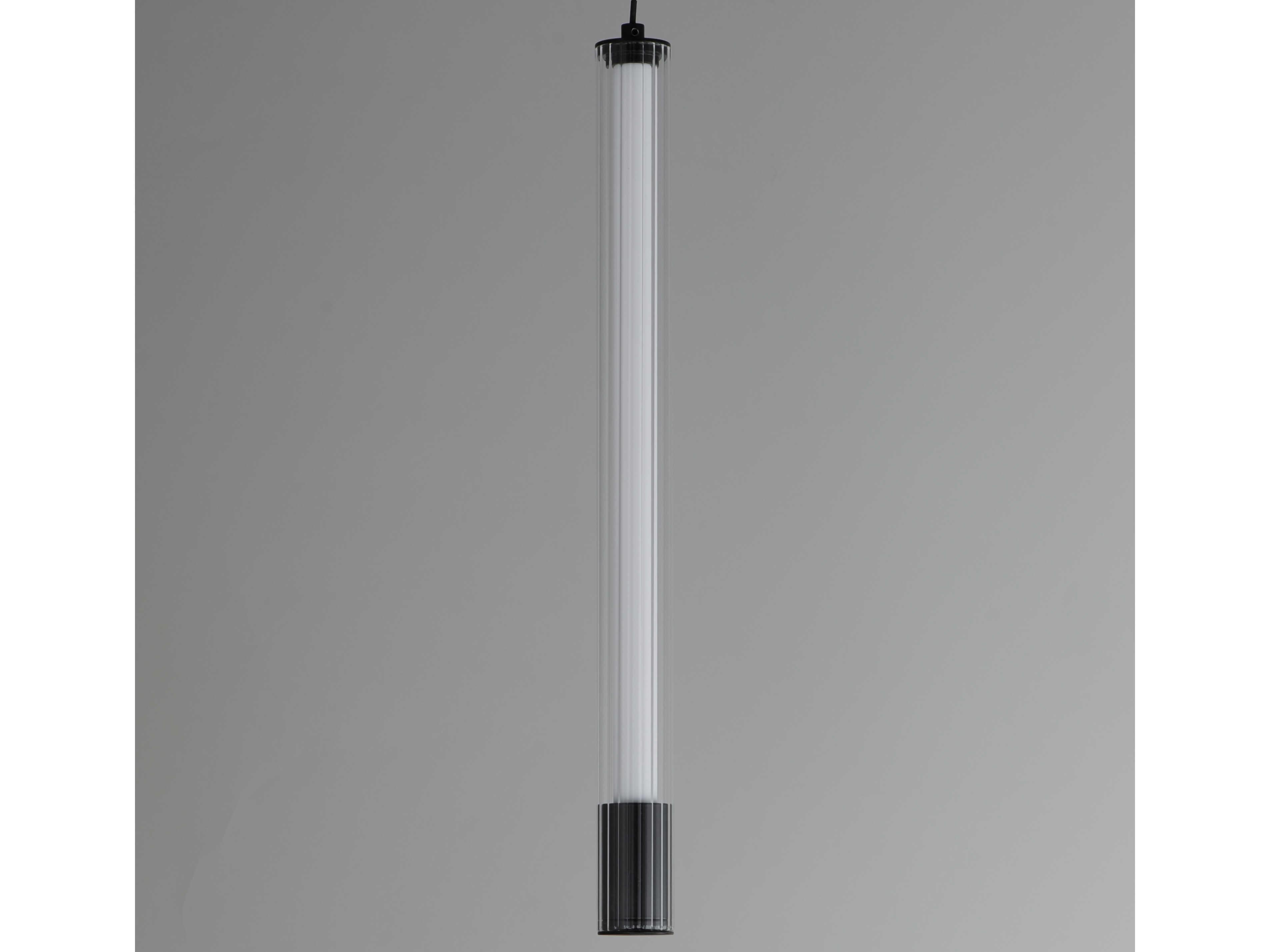 ET2 1-Light Black Glass LED Linear Mini Pendant