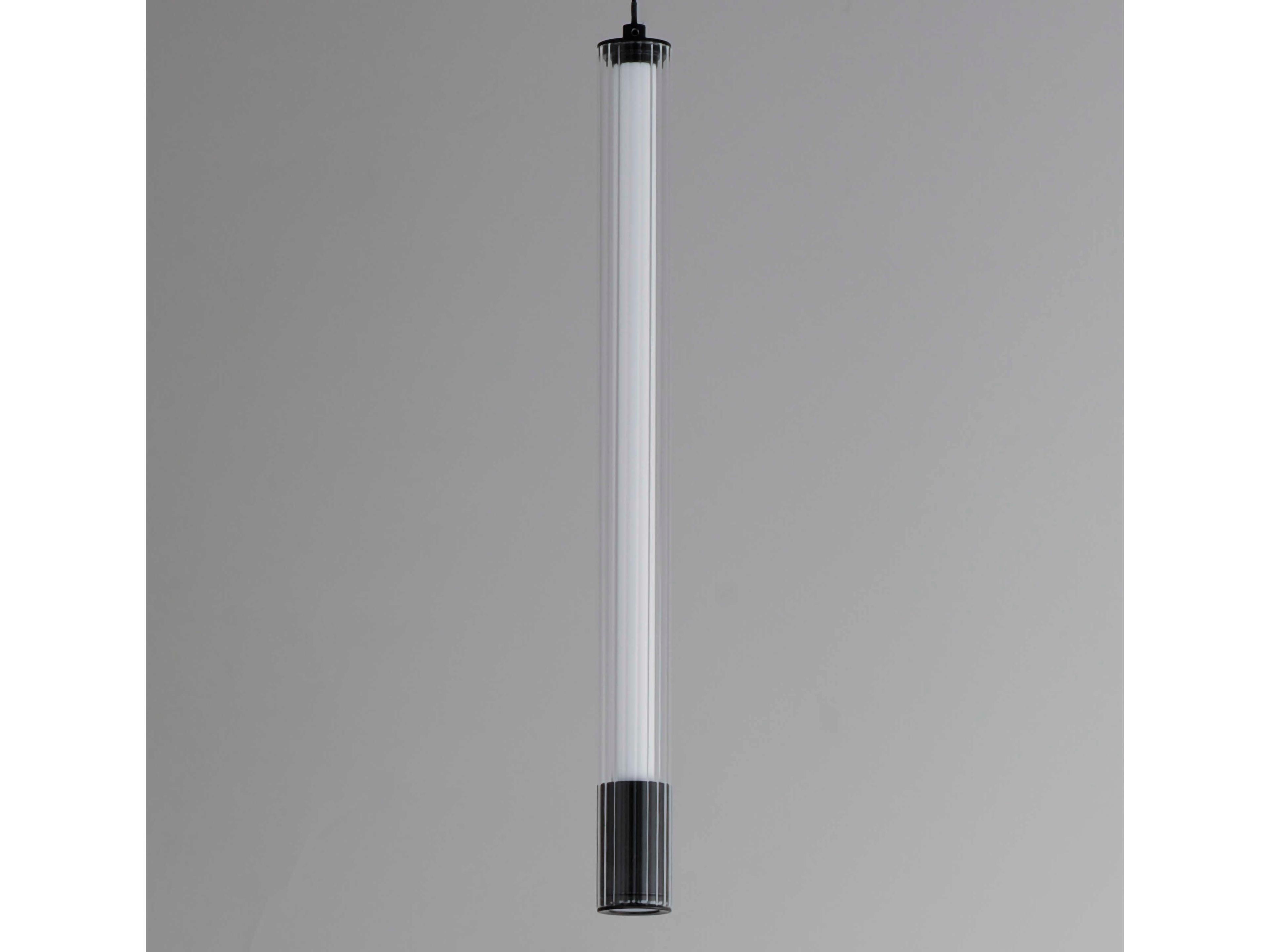ET2 1-Light Black Glass LED Linear Mini Pendant