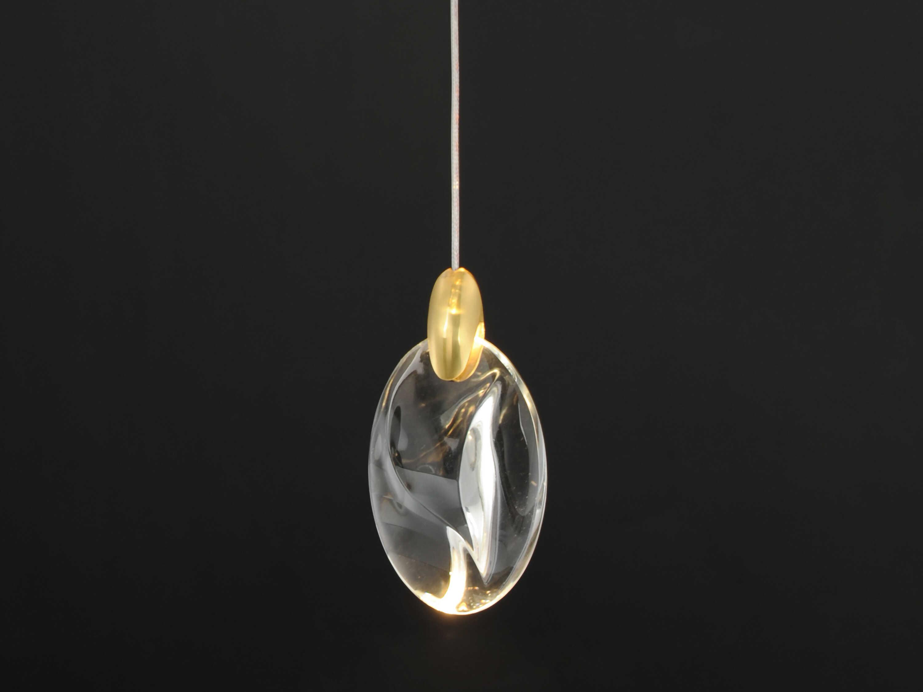 ET2 1-Light Black Polished Gold Mini Pendant
