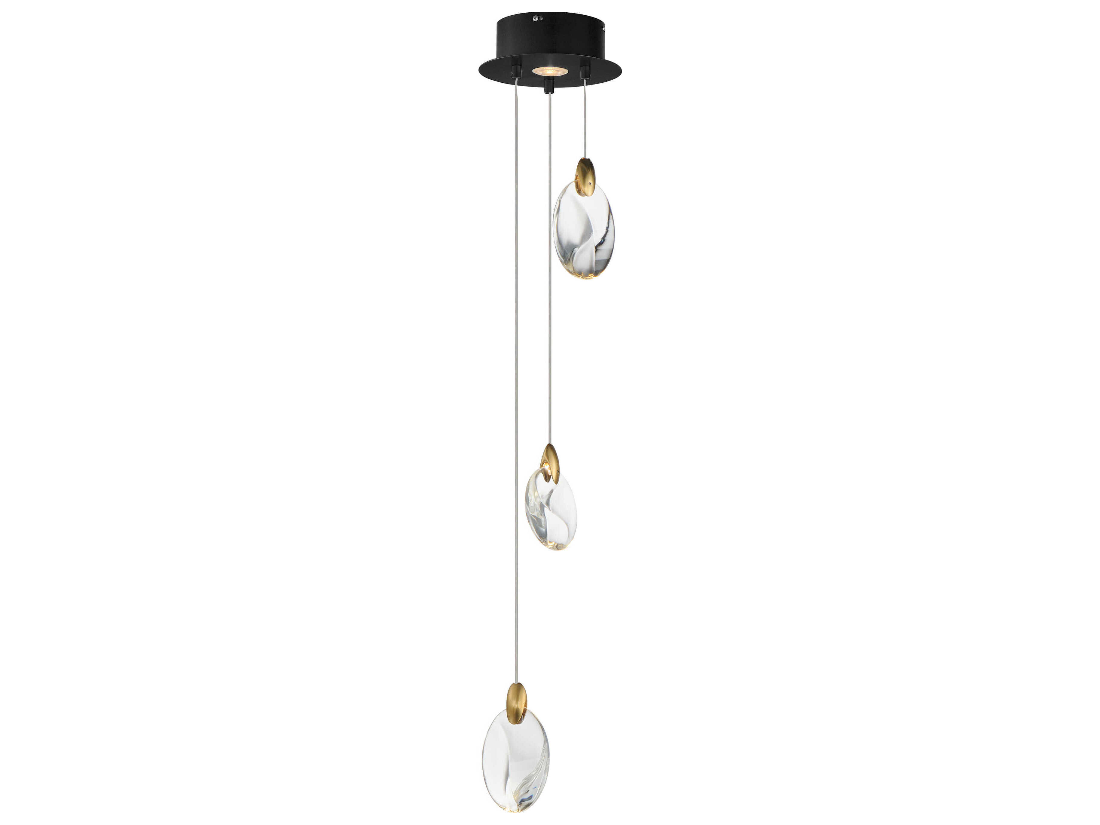 ET2 4-Light Black Polished Gold Mini Pendant