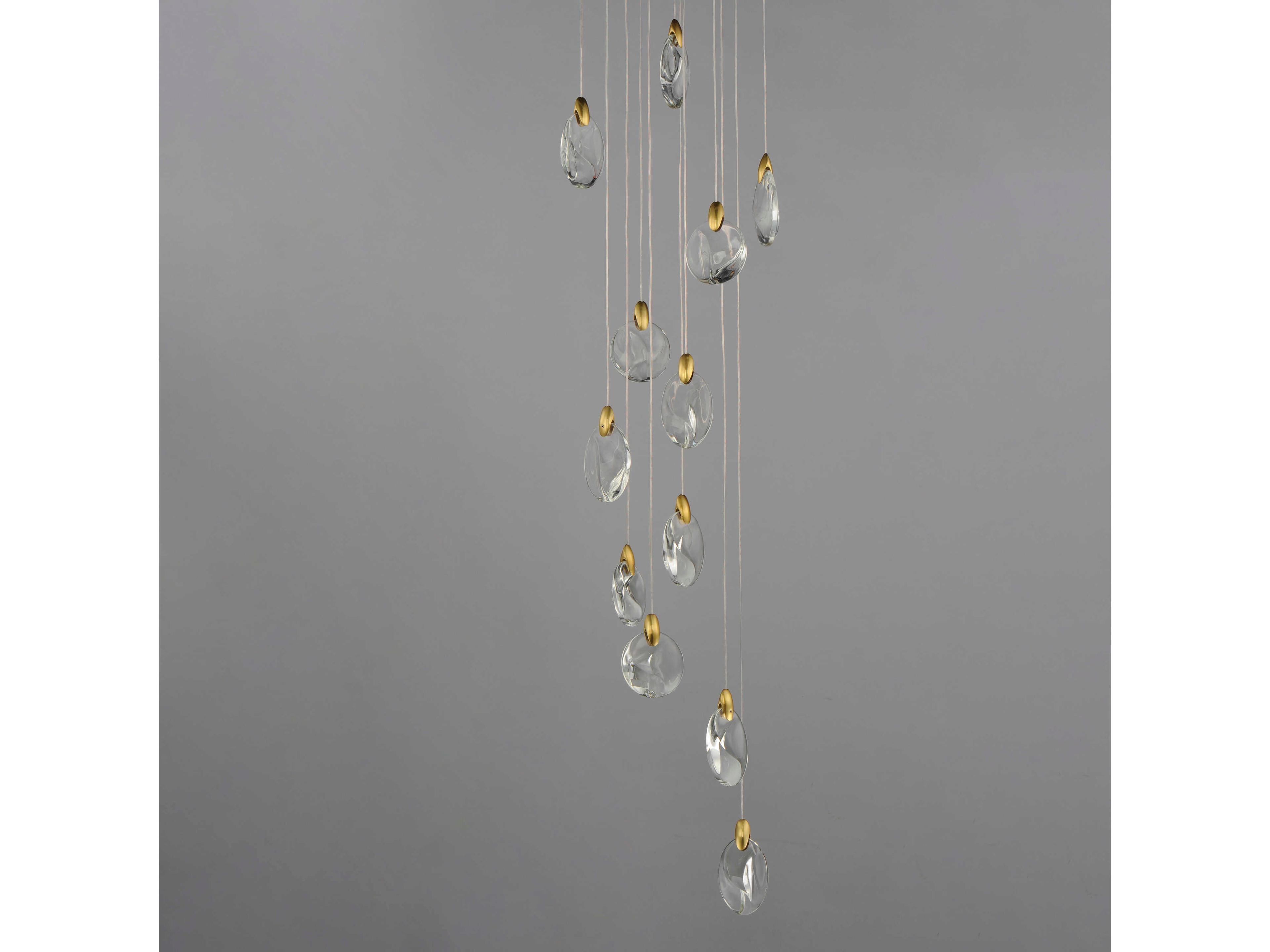 ET2 Pebble 16-Light Black Polished Gold Pendant