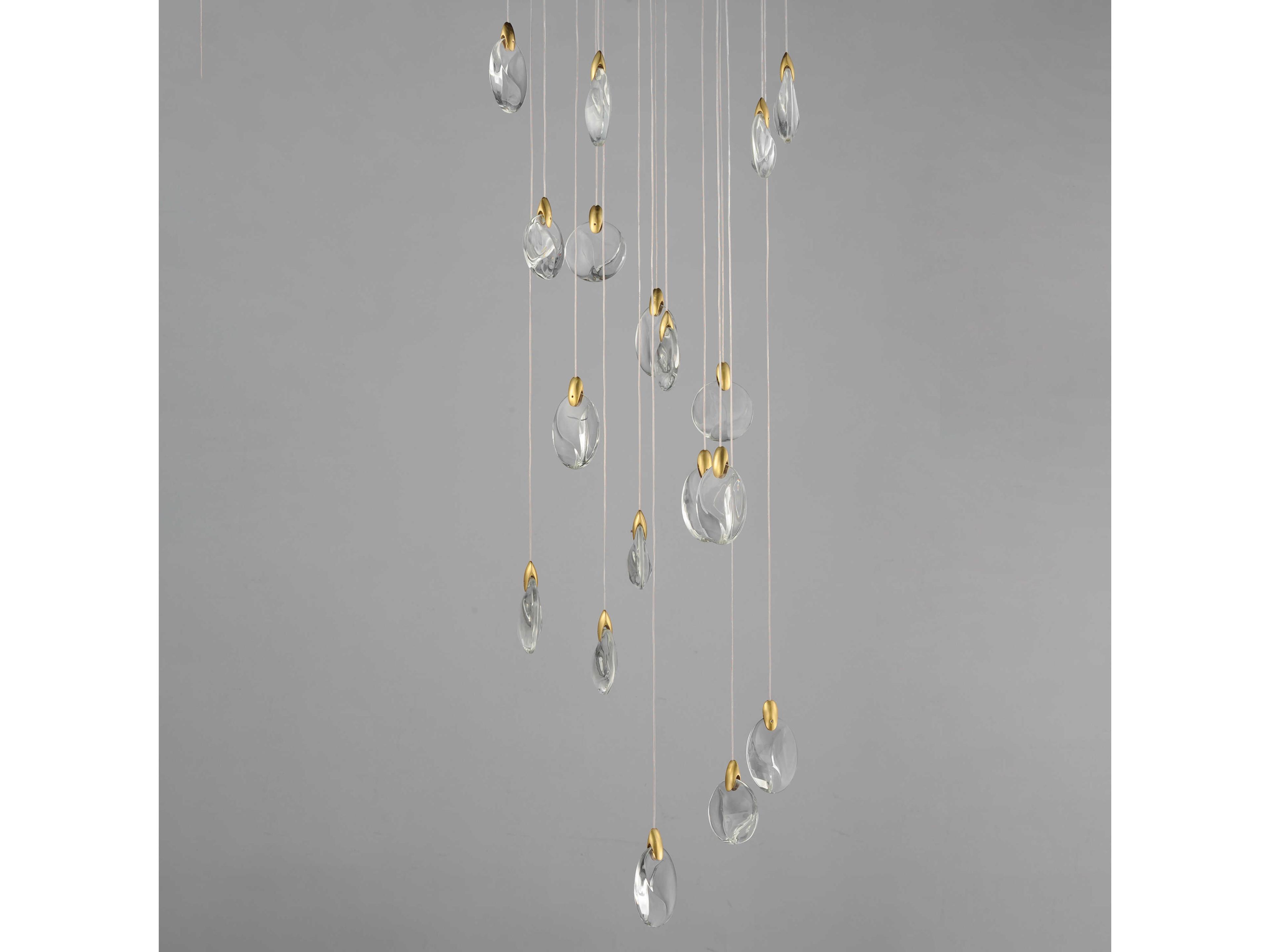 ET2 Pebble 22-Light Black Polished Gold Pendant