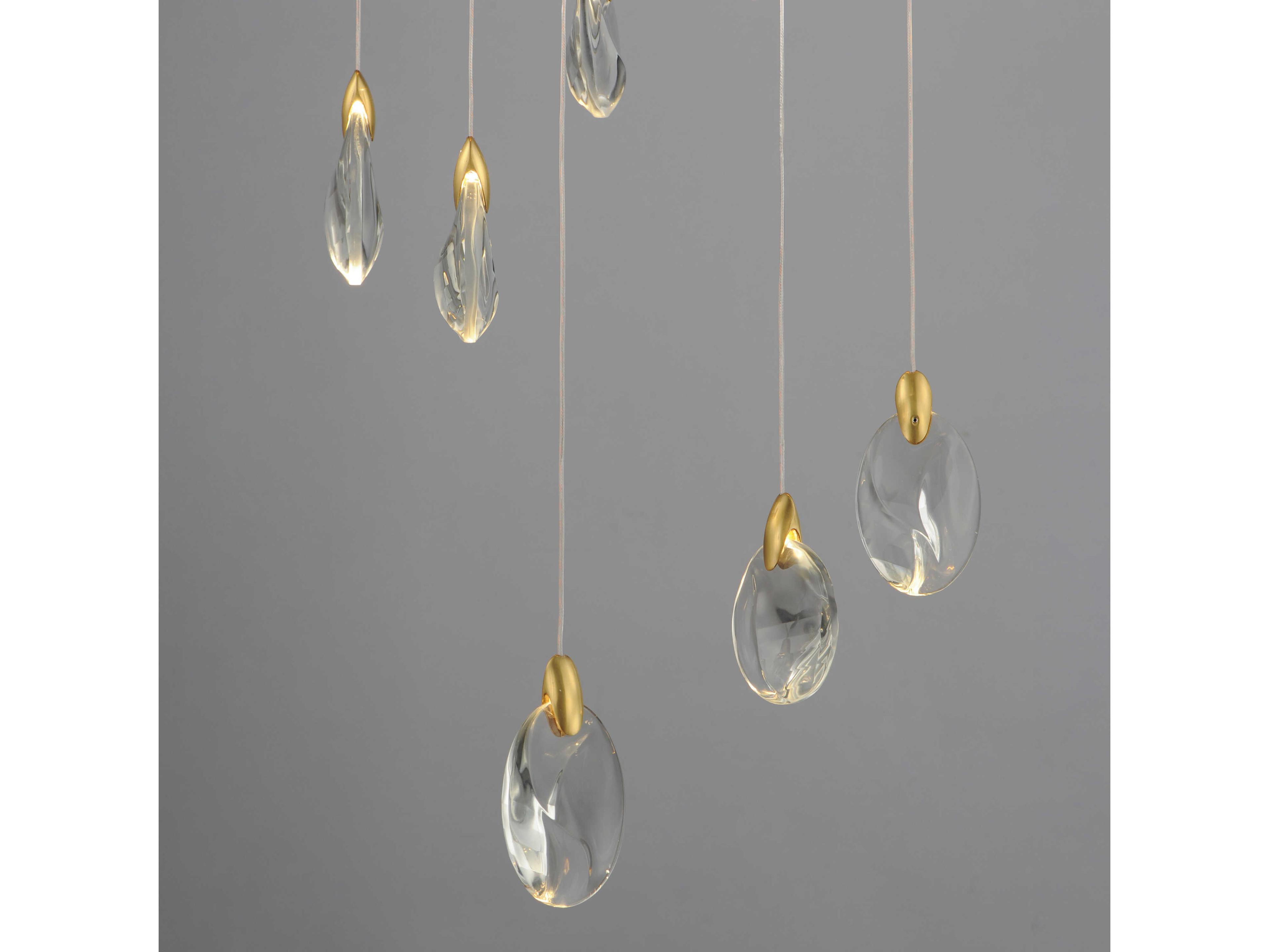 ET2 Pebble 22-Light Black Polished Gold Pendant