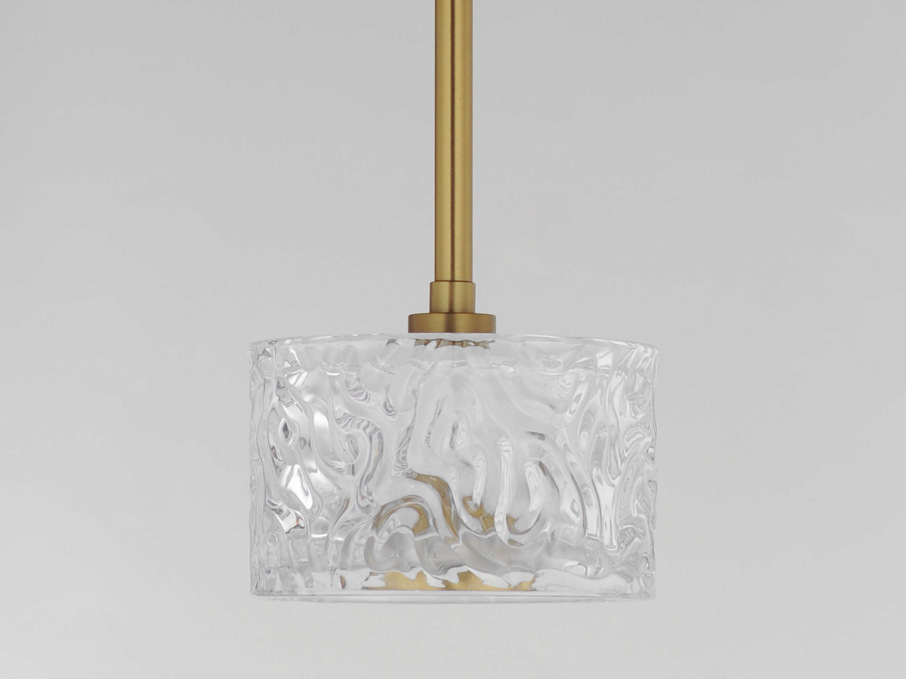 ET2 1-Light Natural Aged Brass Drum Mini Pendant