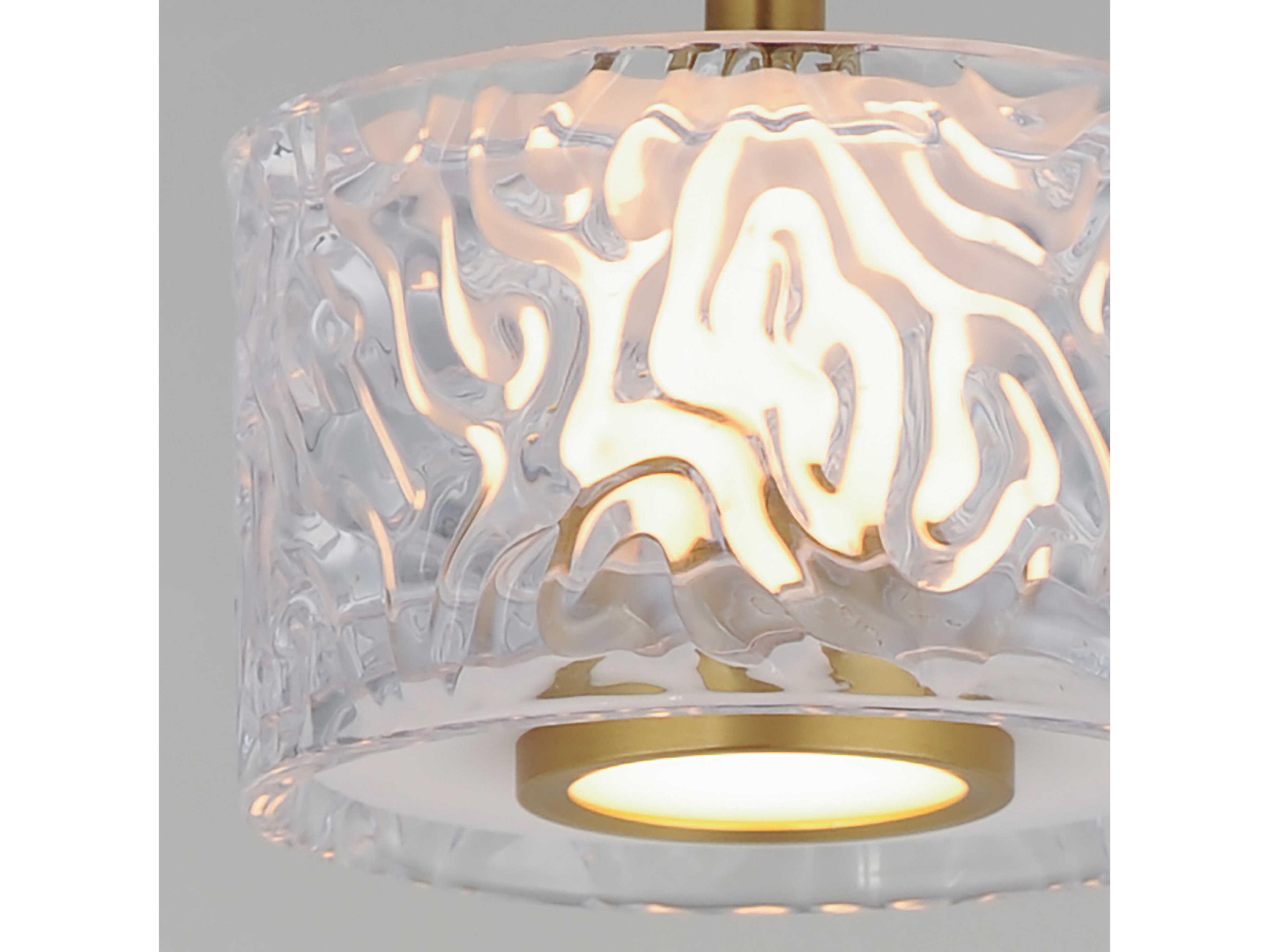 ET2 1-Light Natural Aged Brass Drum Mini Pendant