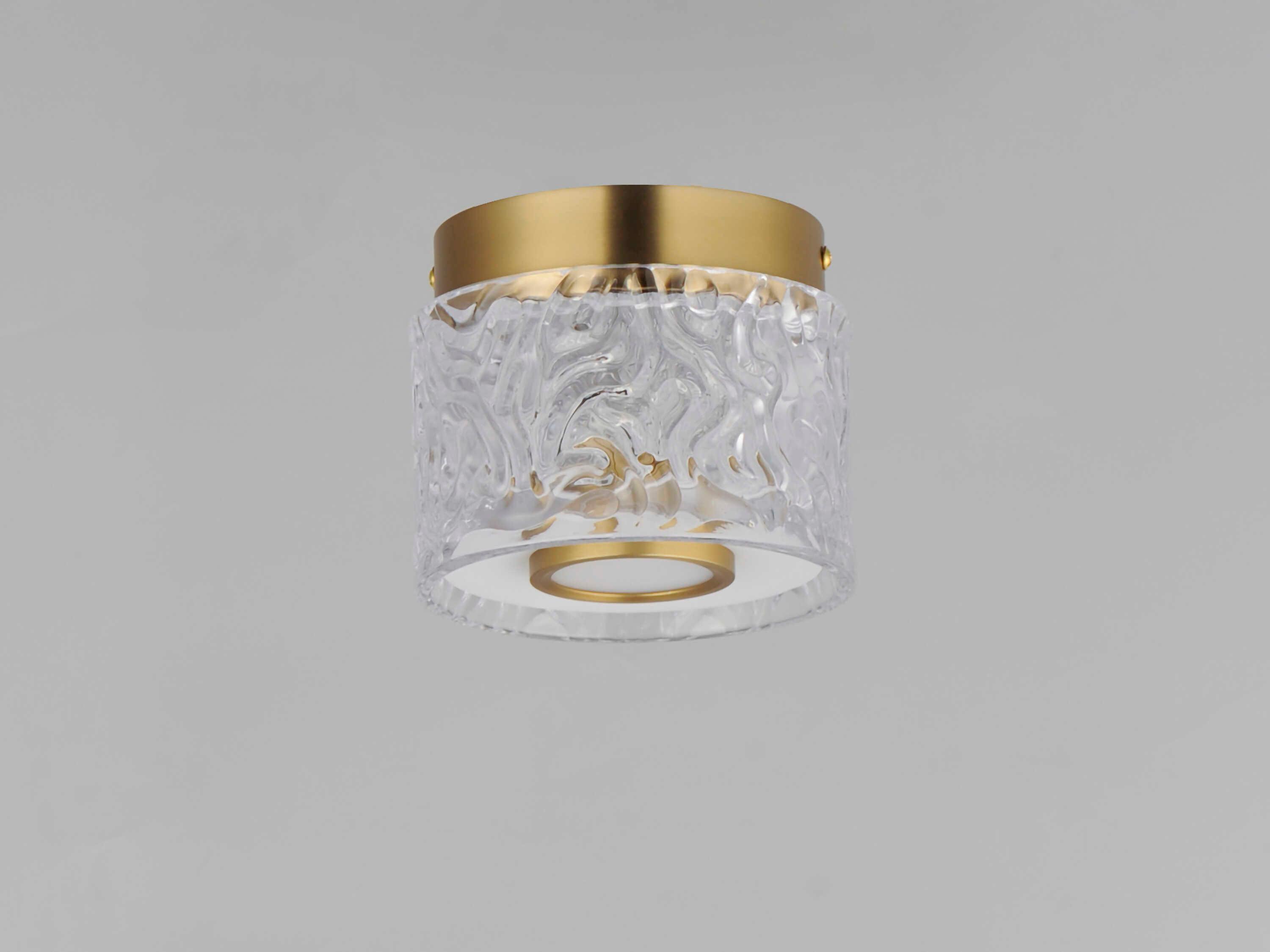 ET2 1-Light Natural Aged Brass Drum Flush Mount