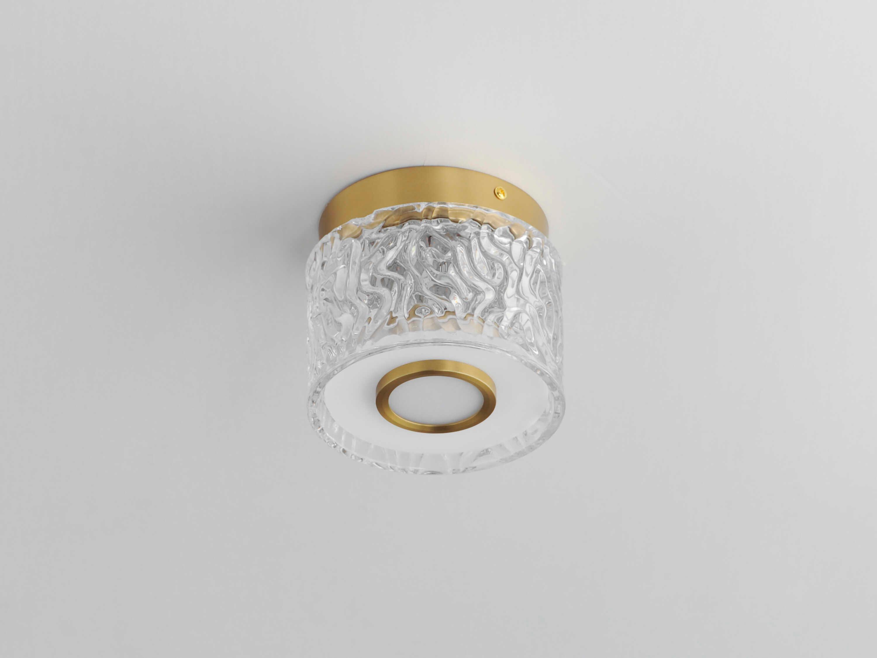 ET2 1-Light Natural Aged Brass Drum Flush Mount