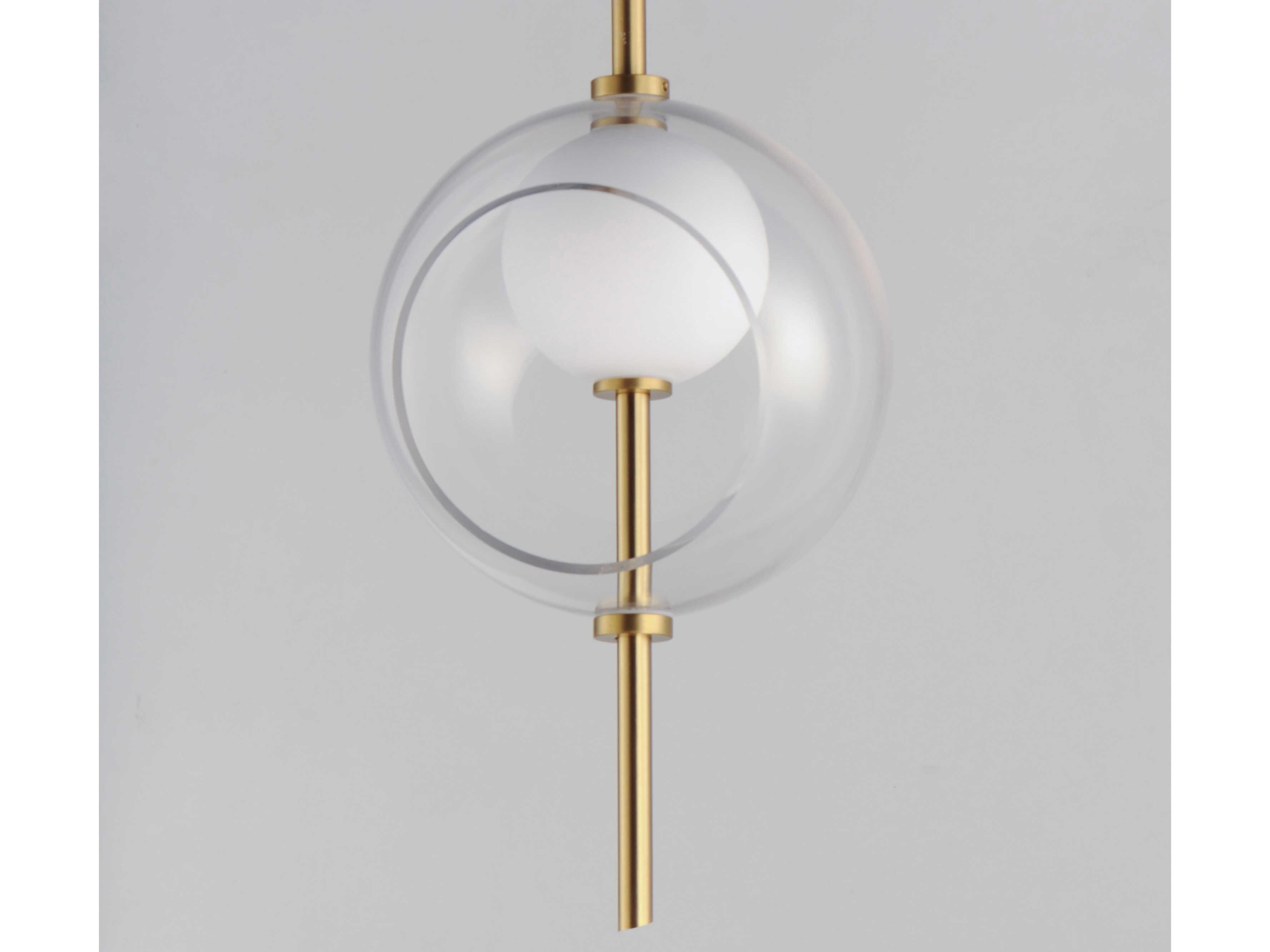 ET2 1-Light Natural Aged Brass Globe Mini Pendant