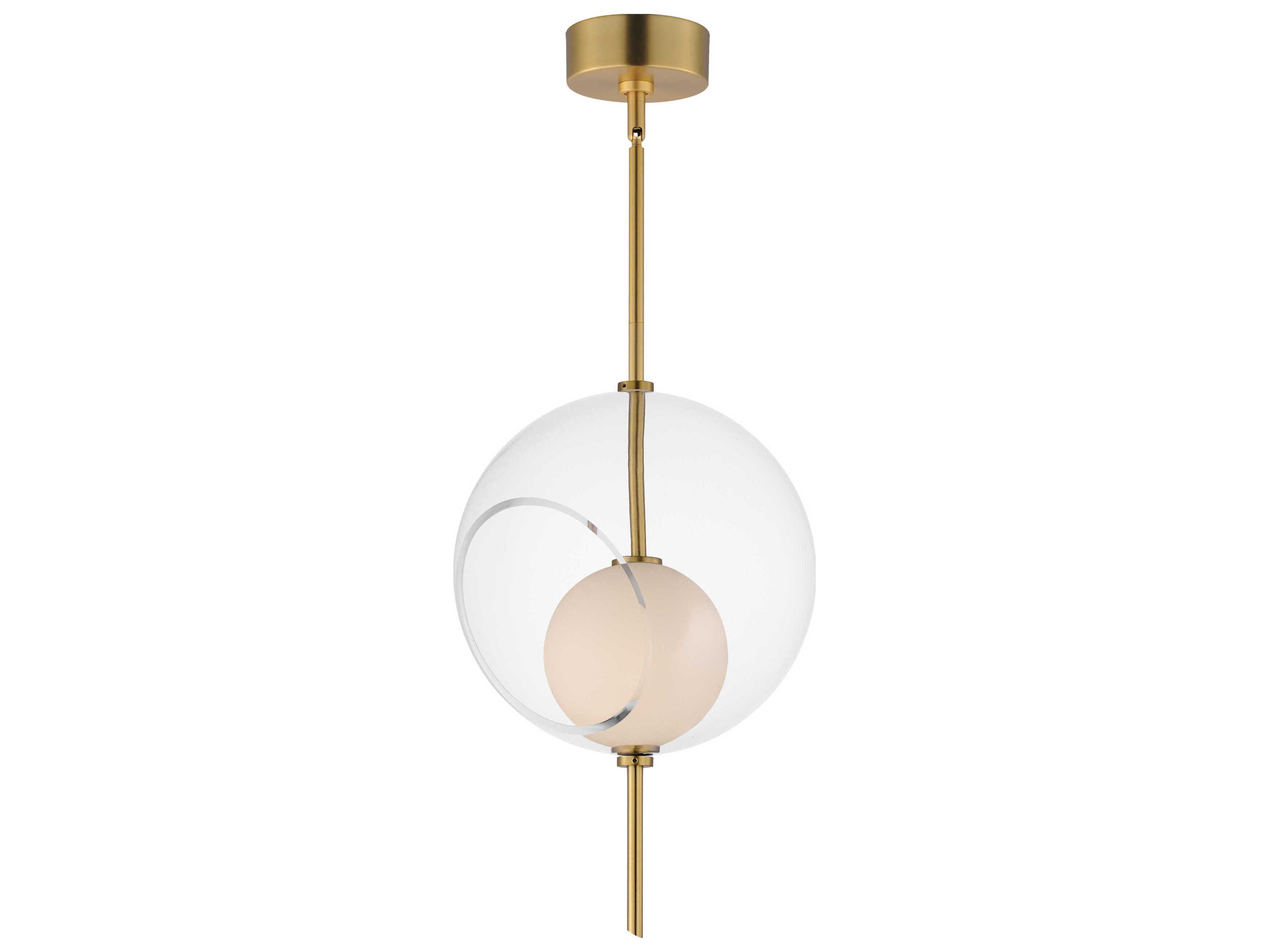 ET2 Martini 1-Light Natural Aged Brass Globe Mini Pendant
